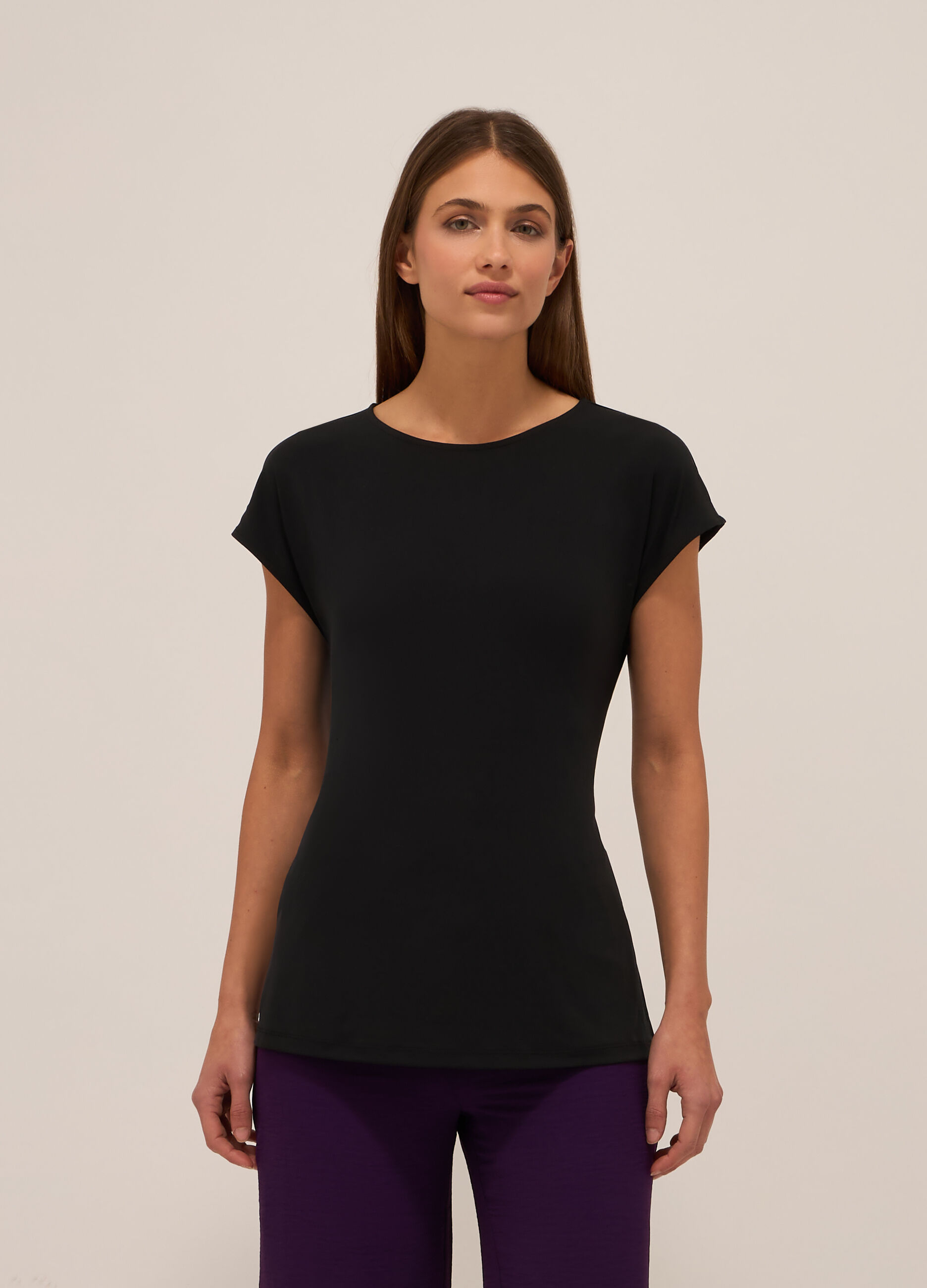 T-shirt in jersey stretch donna_0
