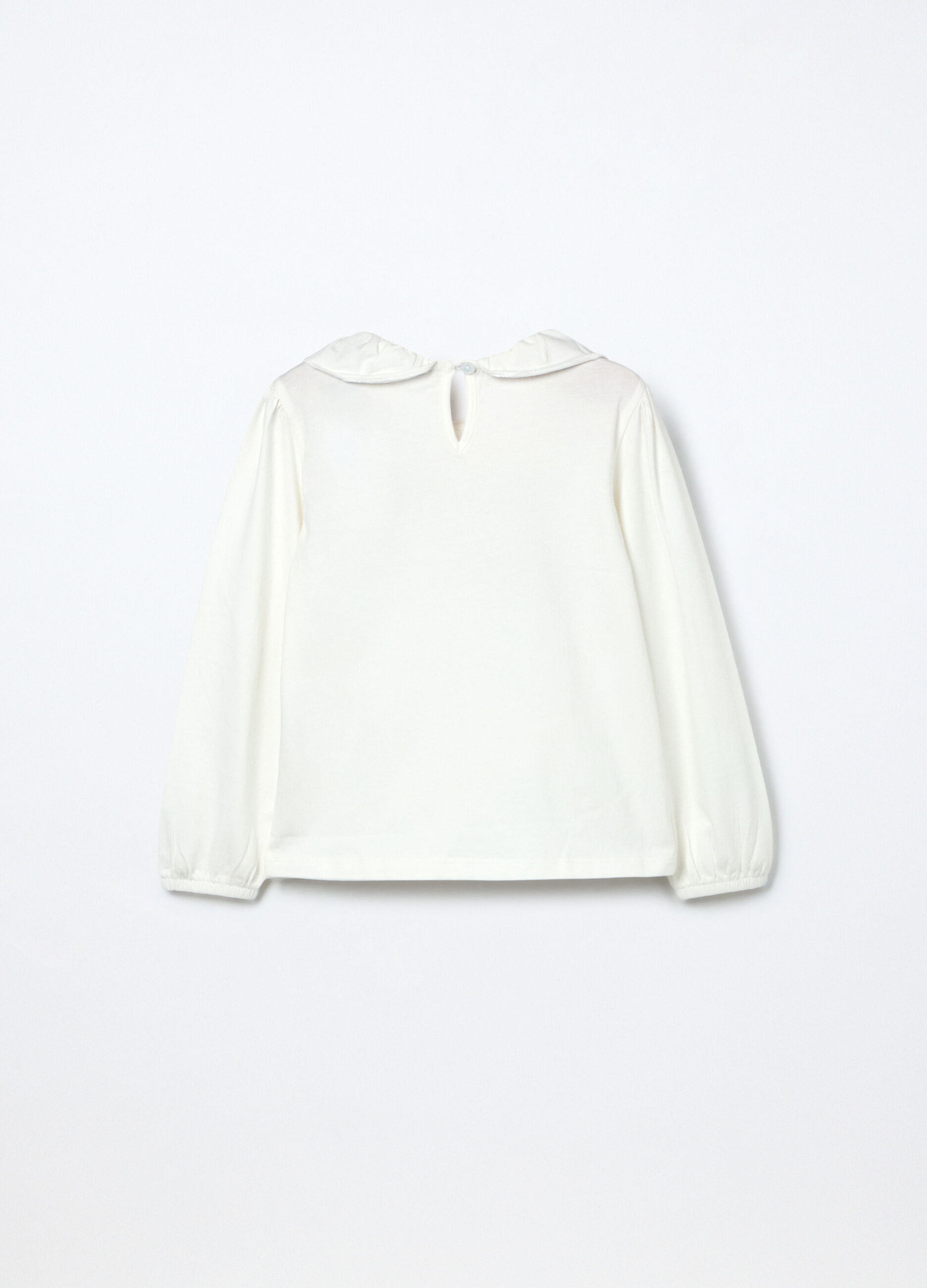 T-shirt in jersey di cotone stretch neonata_1