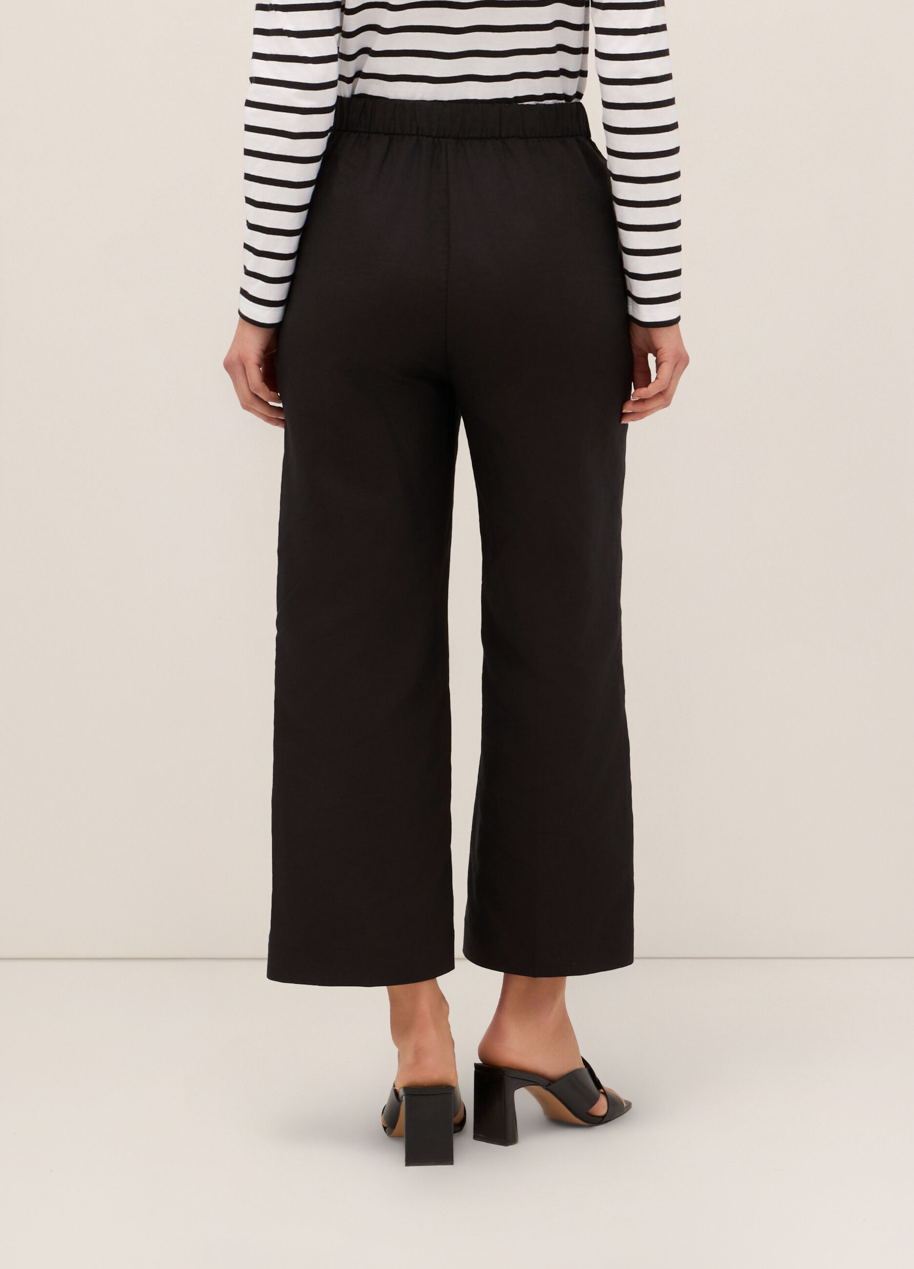 Pantaloni palazzo misto lino donna_1