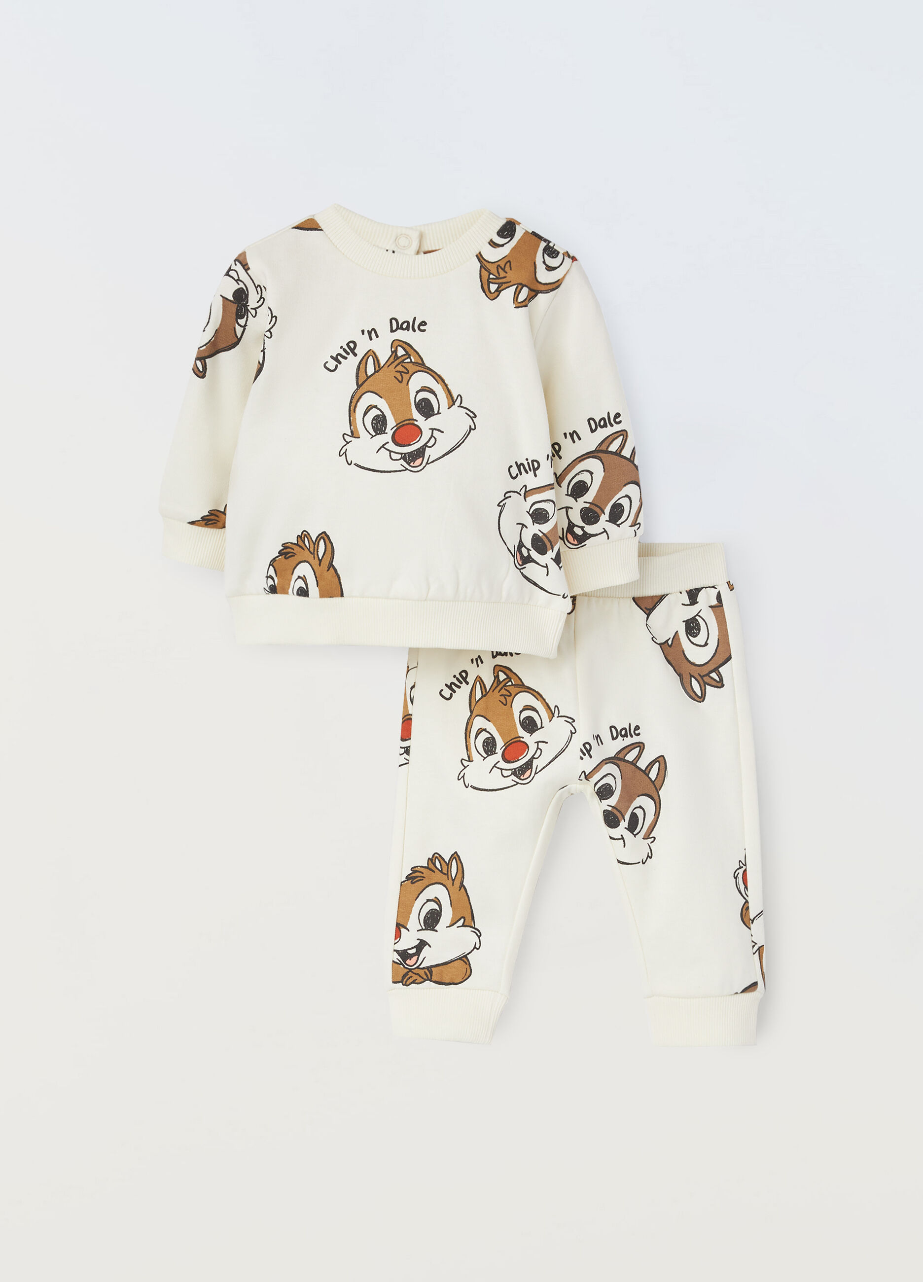 Jogging set in puro cotone fleece neonato_0