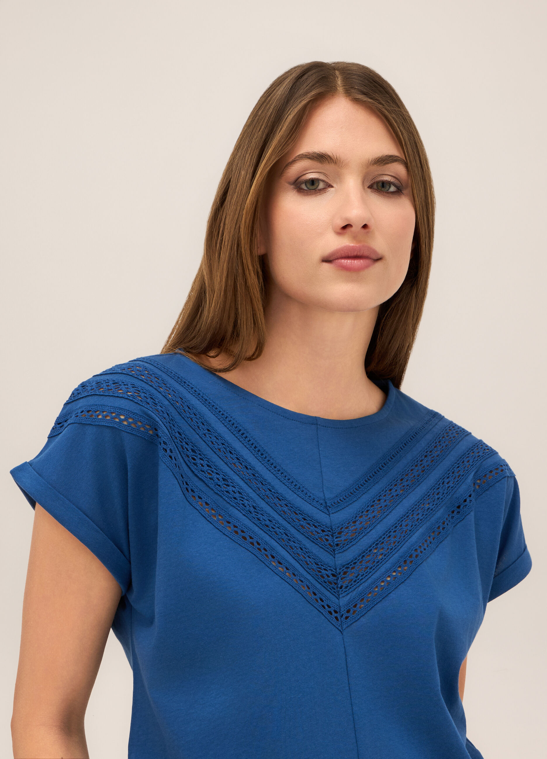 T-shirt in jersey di puro cotone donna_2