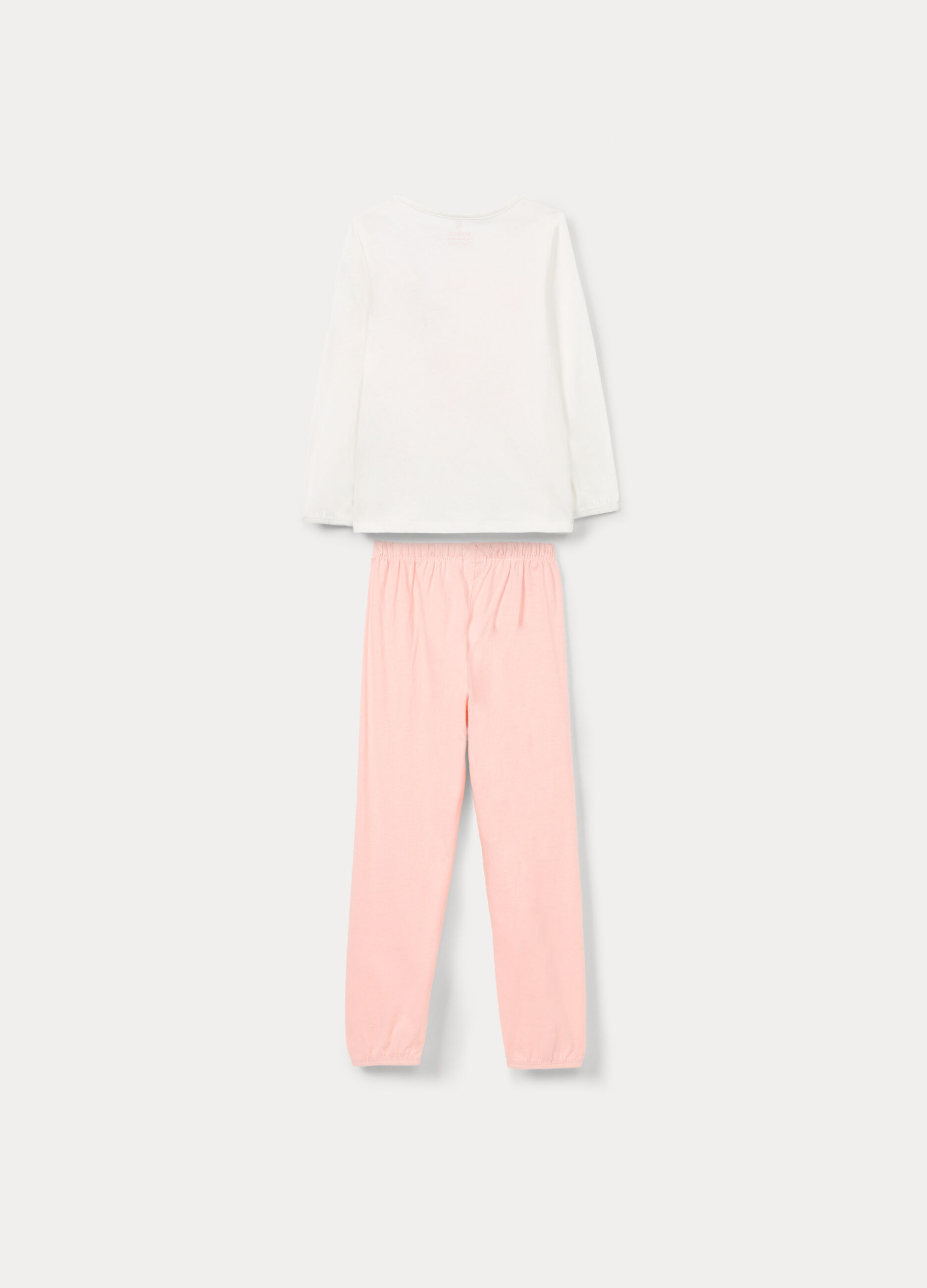 Set pigiama lungo in jersey di puro cotone bambina_1