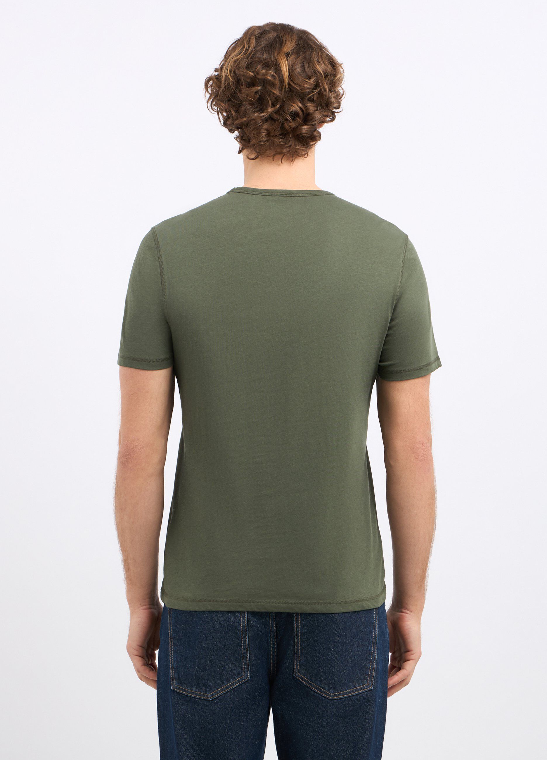 T-shirt a girocollo in puro cotone uomo_1
