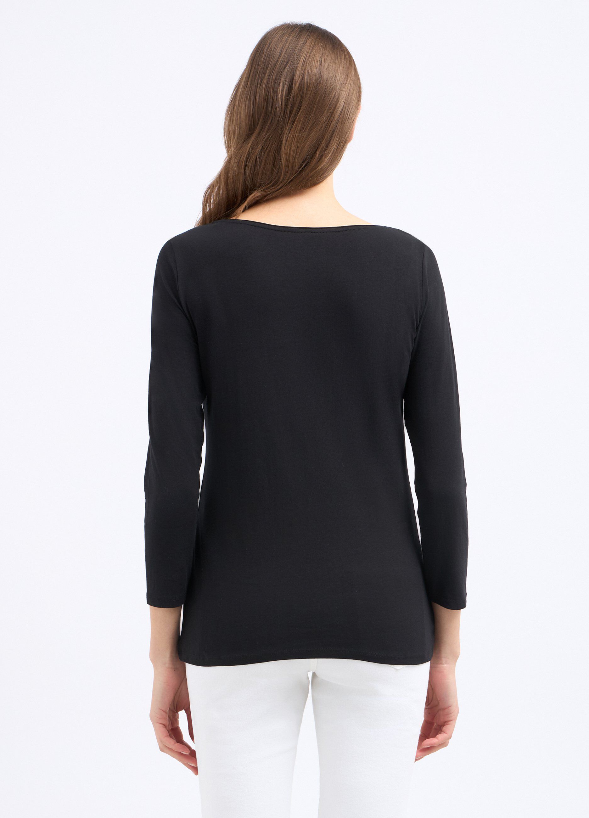 T-shirt in cotone stretch donna_1