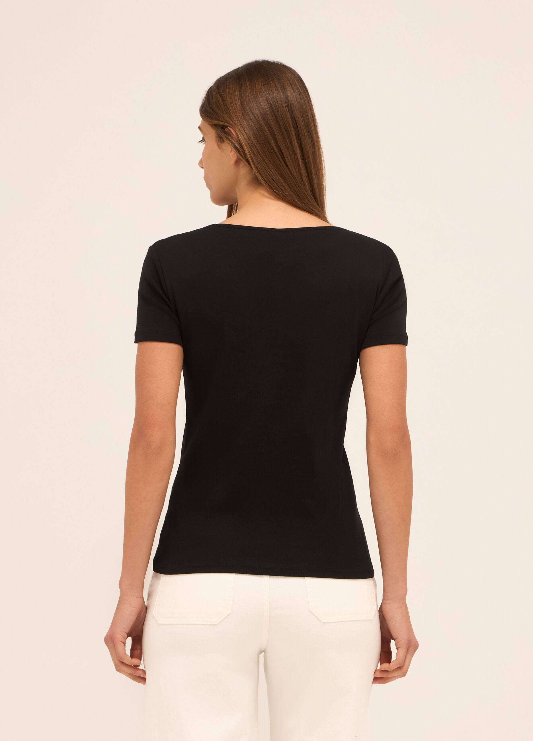 T-shirt in puro cotone donna_1