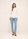 Pantaloni fit straight in denim stretch donna_0