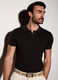 Polo a maniche corte in cotone e seta uomo_2
