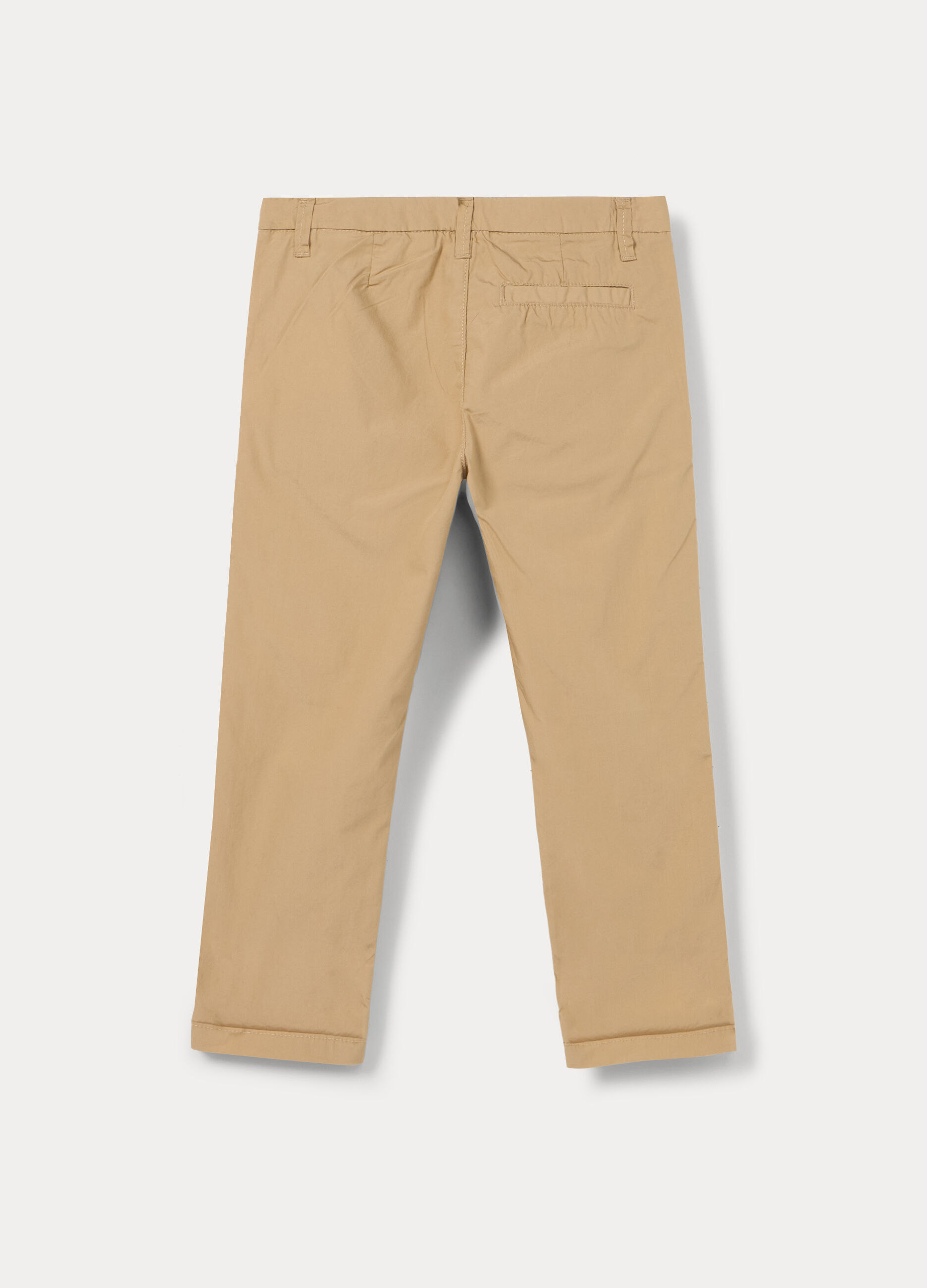 Pantaloni chino regular fit in puro cotone bambino_1