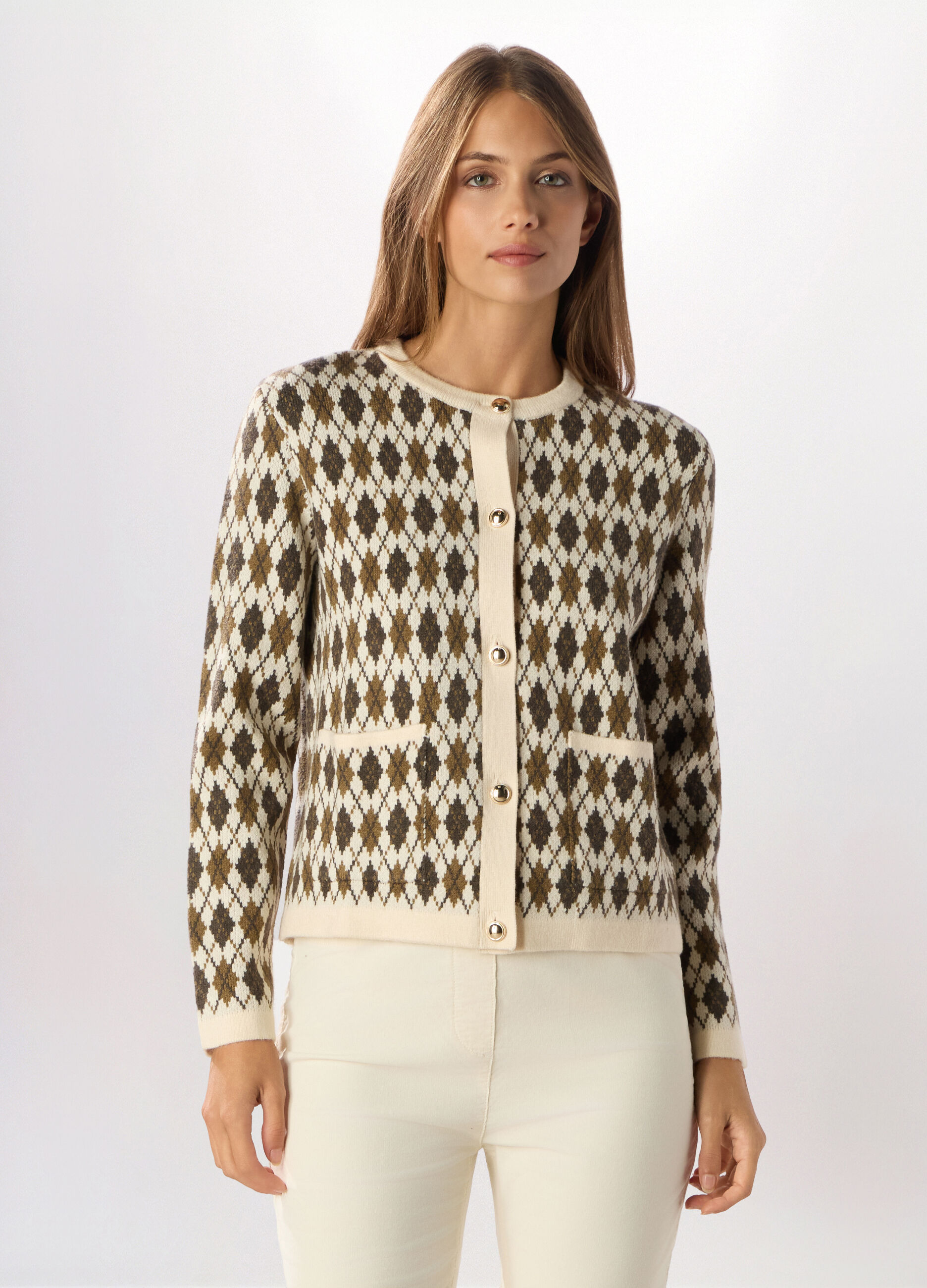 Cardigan tricot misto viscosa donna_0