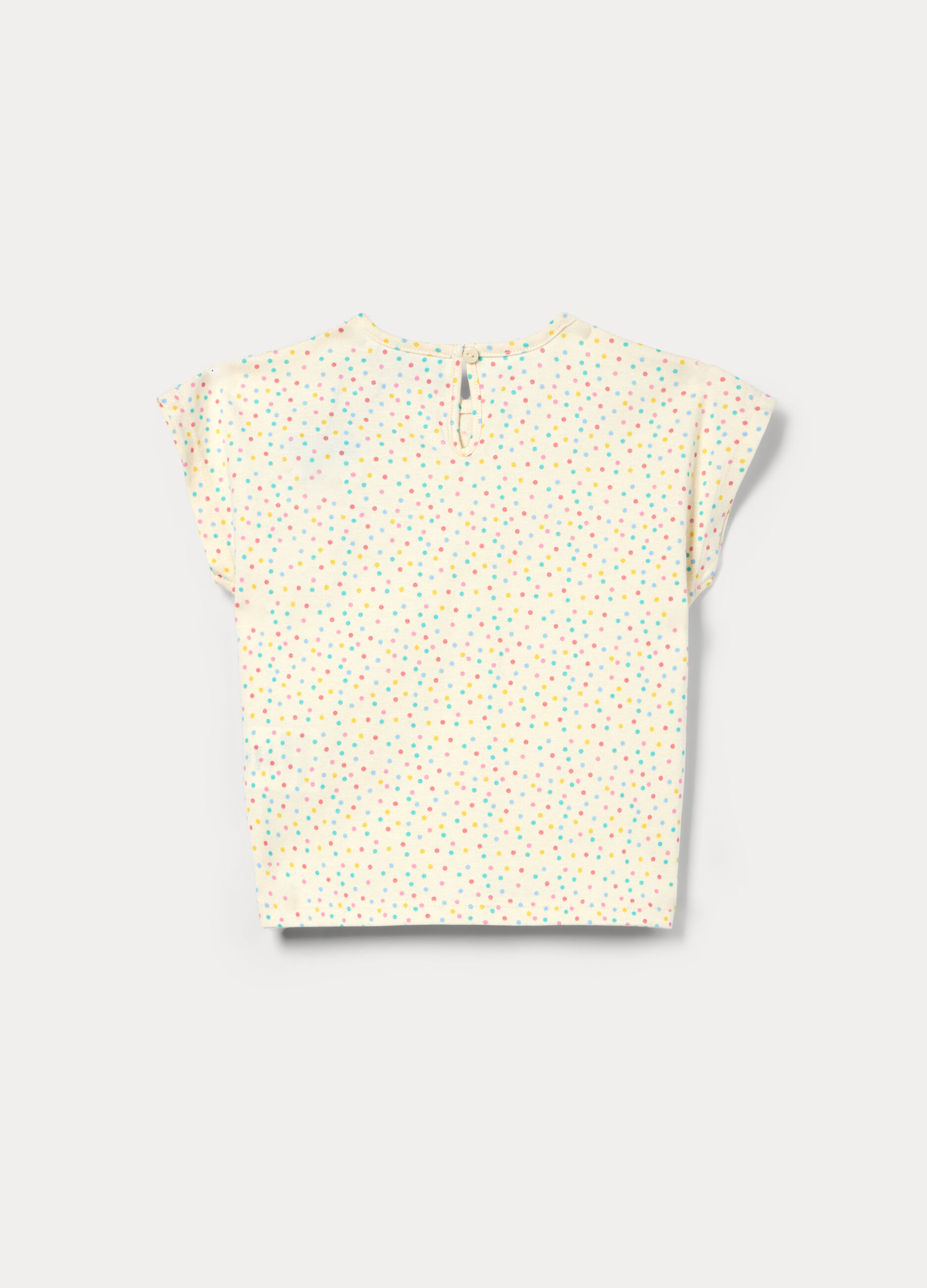 T-shirt girocollo in puro cotone bimba_1