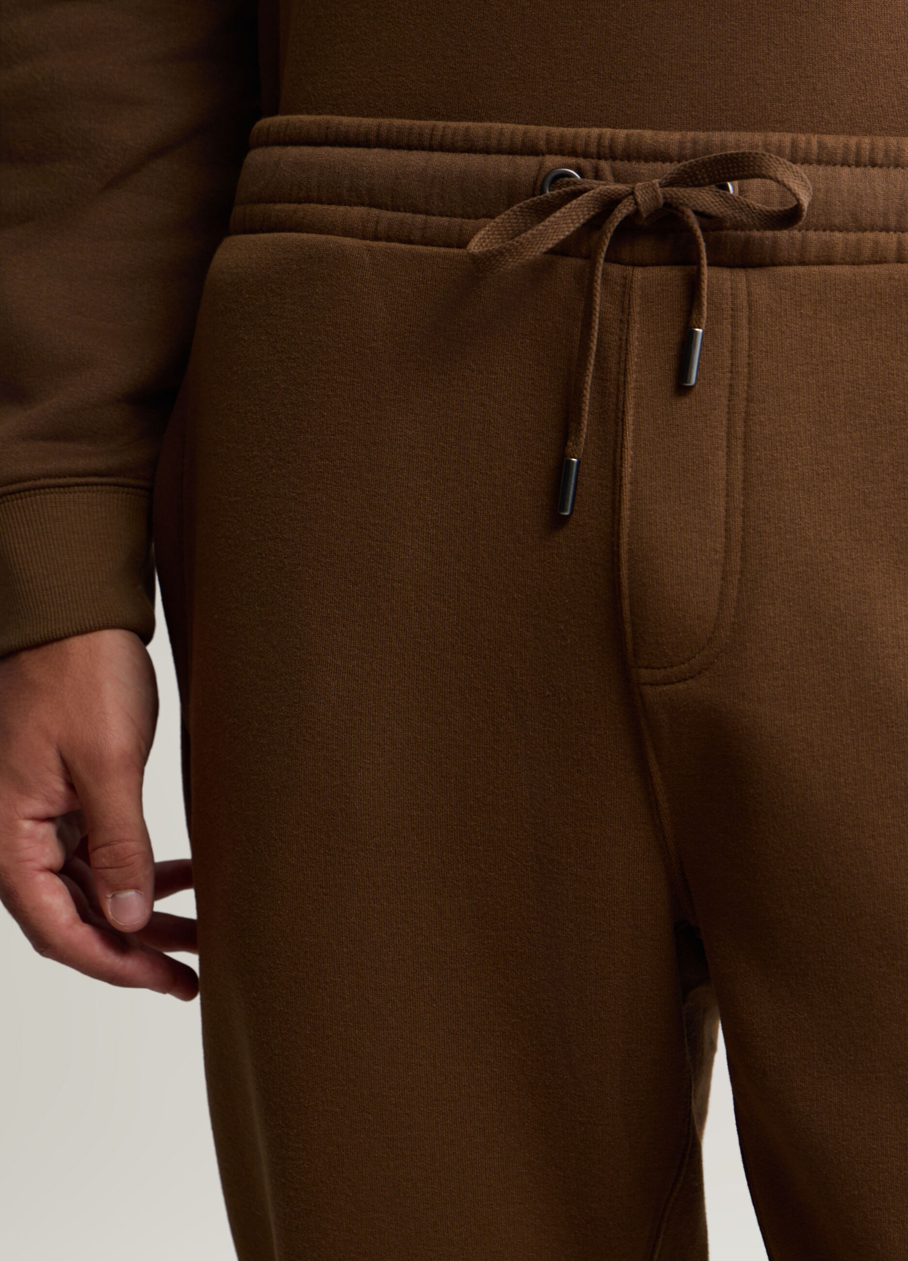Jogger in felpa misto cotone uomo_3