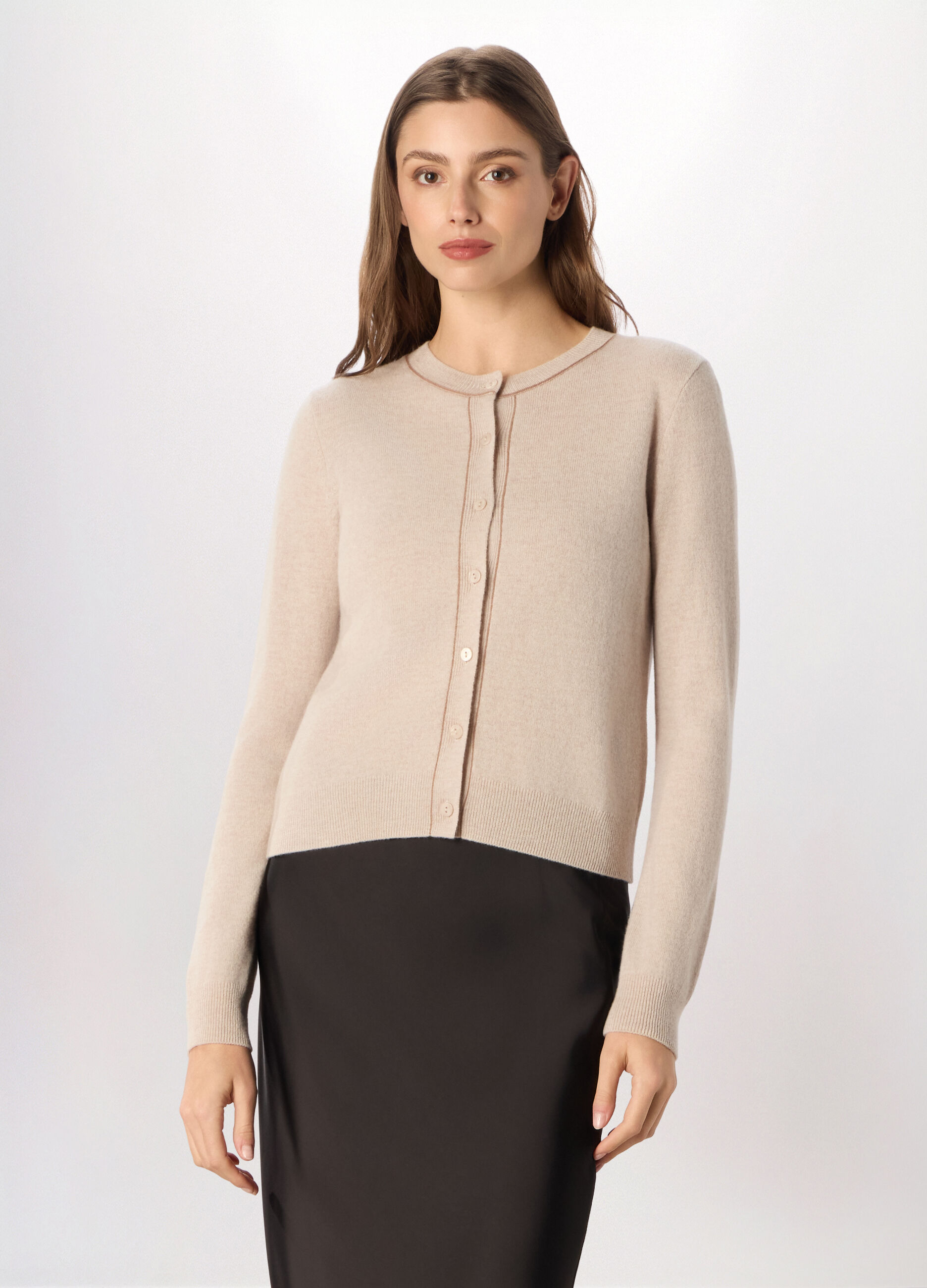 Cardigan tricot in pura lana donna_0