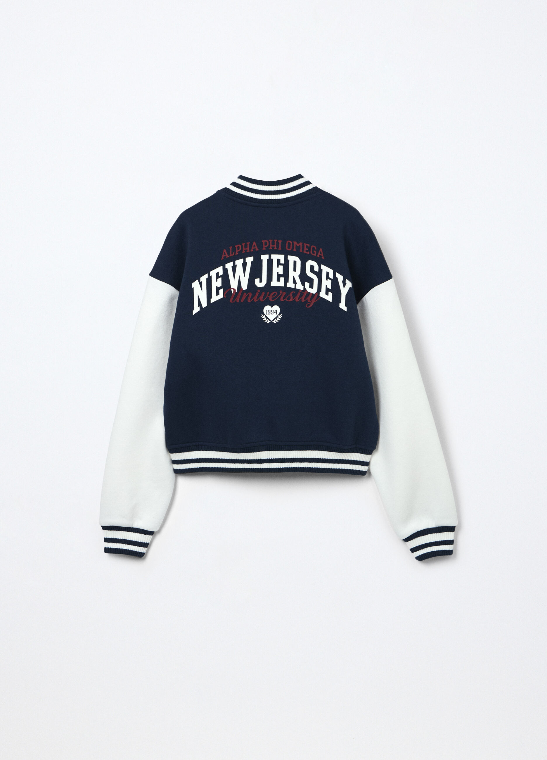 Bomber varsity in felpa misto cotone ragazza_1
