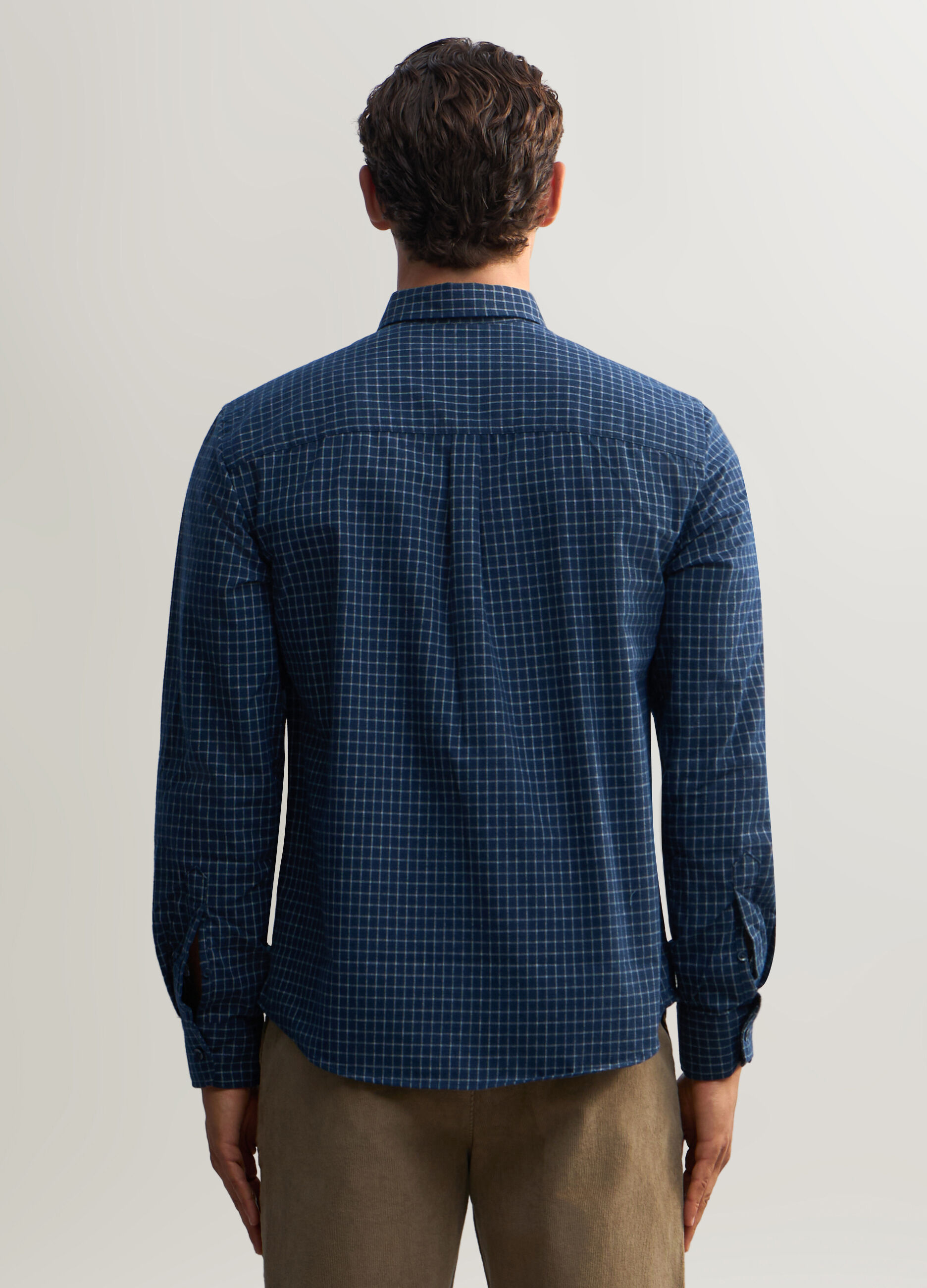 Camicia a fantasia in flanella uomo_1