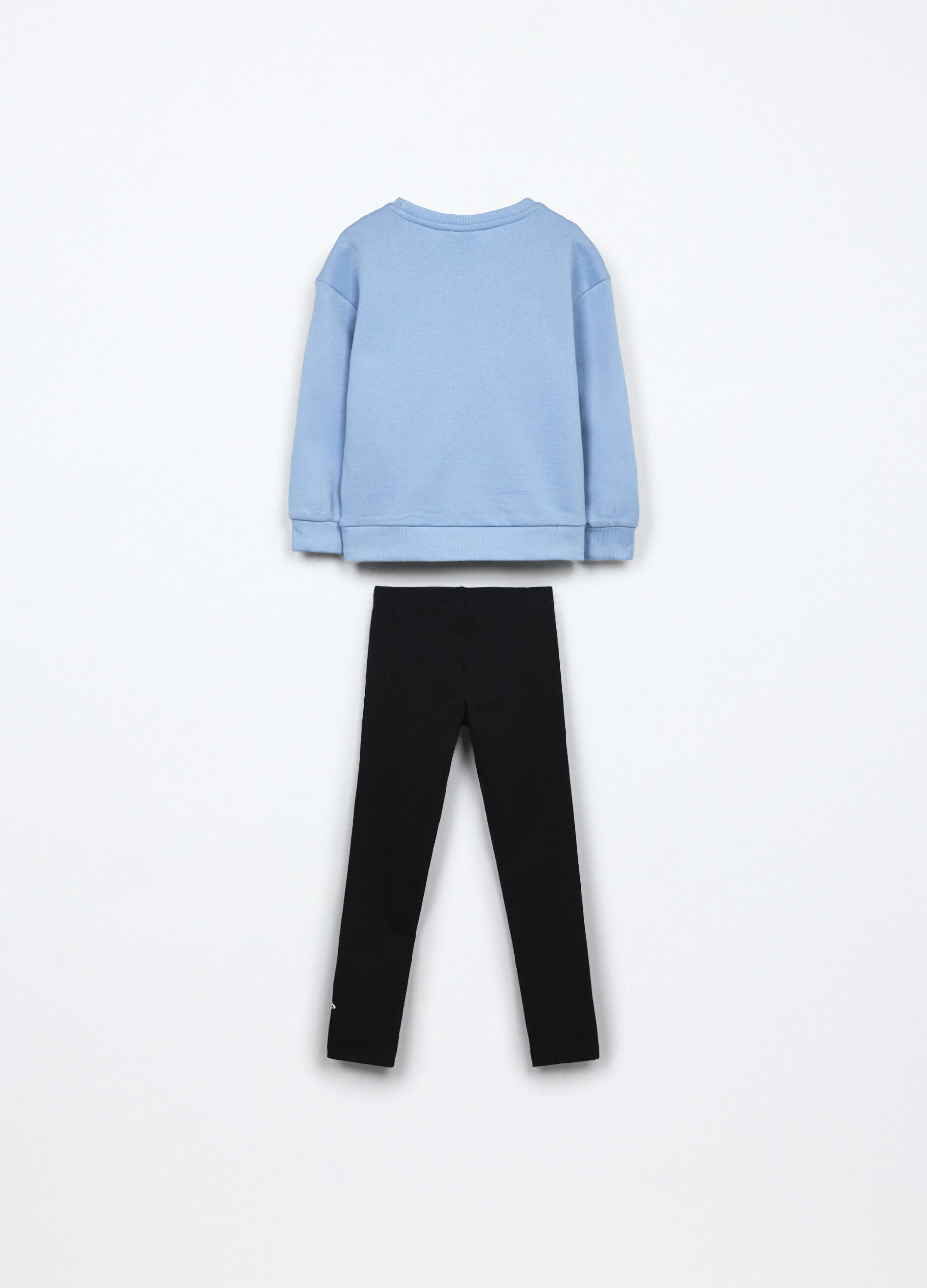 Jogging set in french terry stretch bambina_1