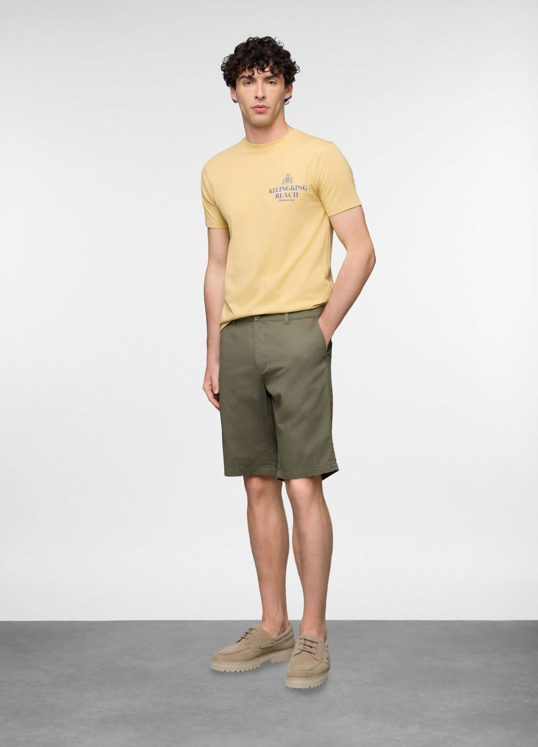 Bermuda in twill di cotone uomo_0