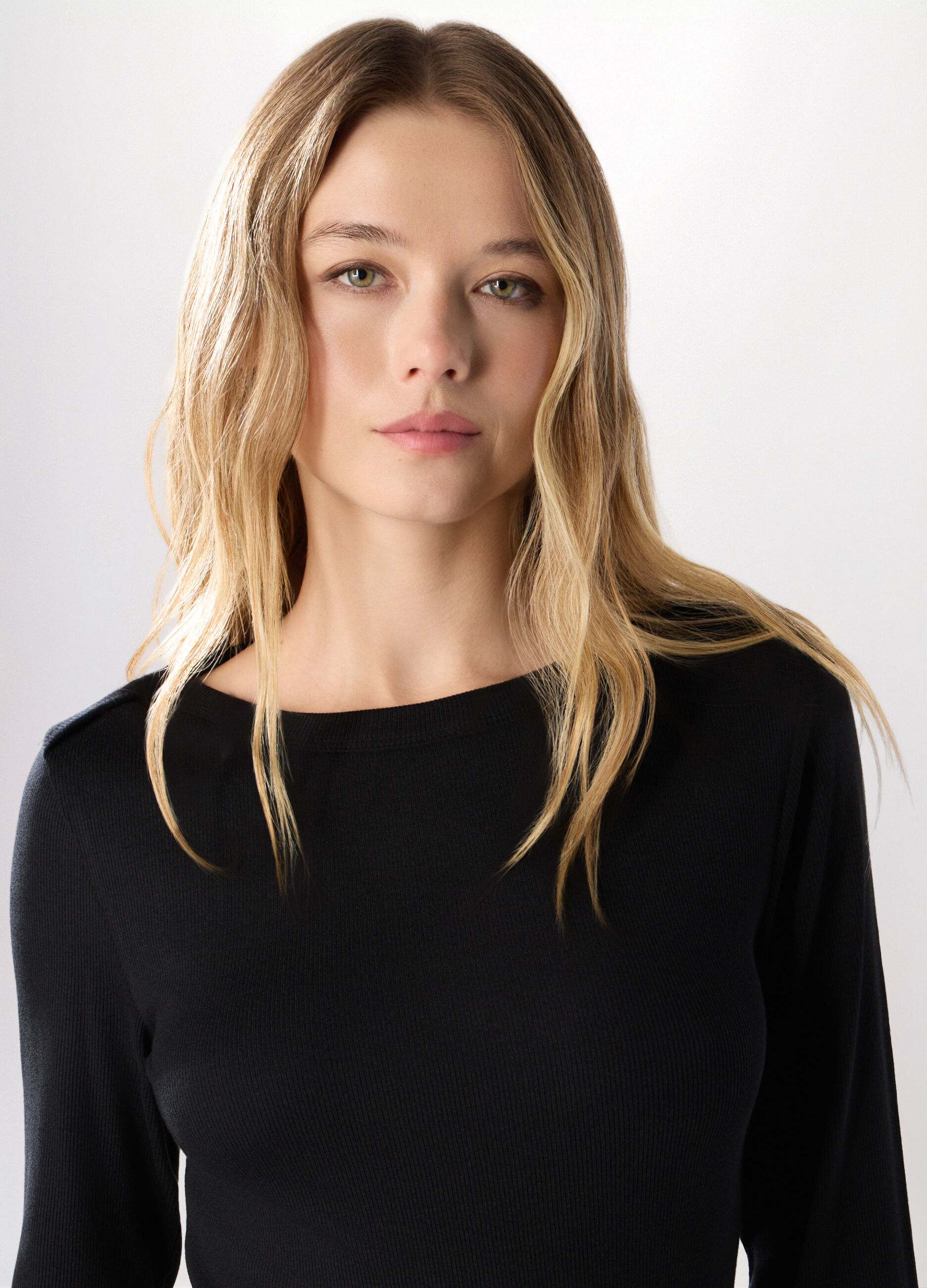 T-shirt in costina misto cotone donna_2