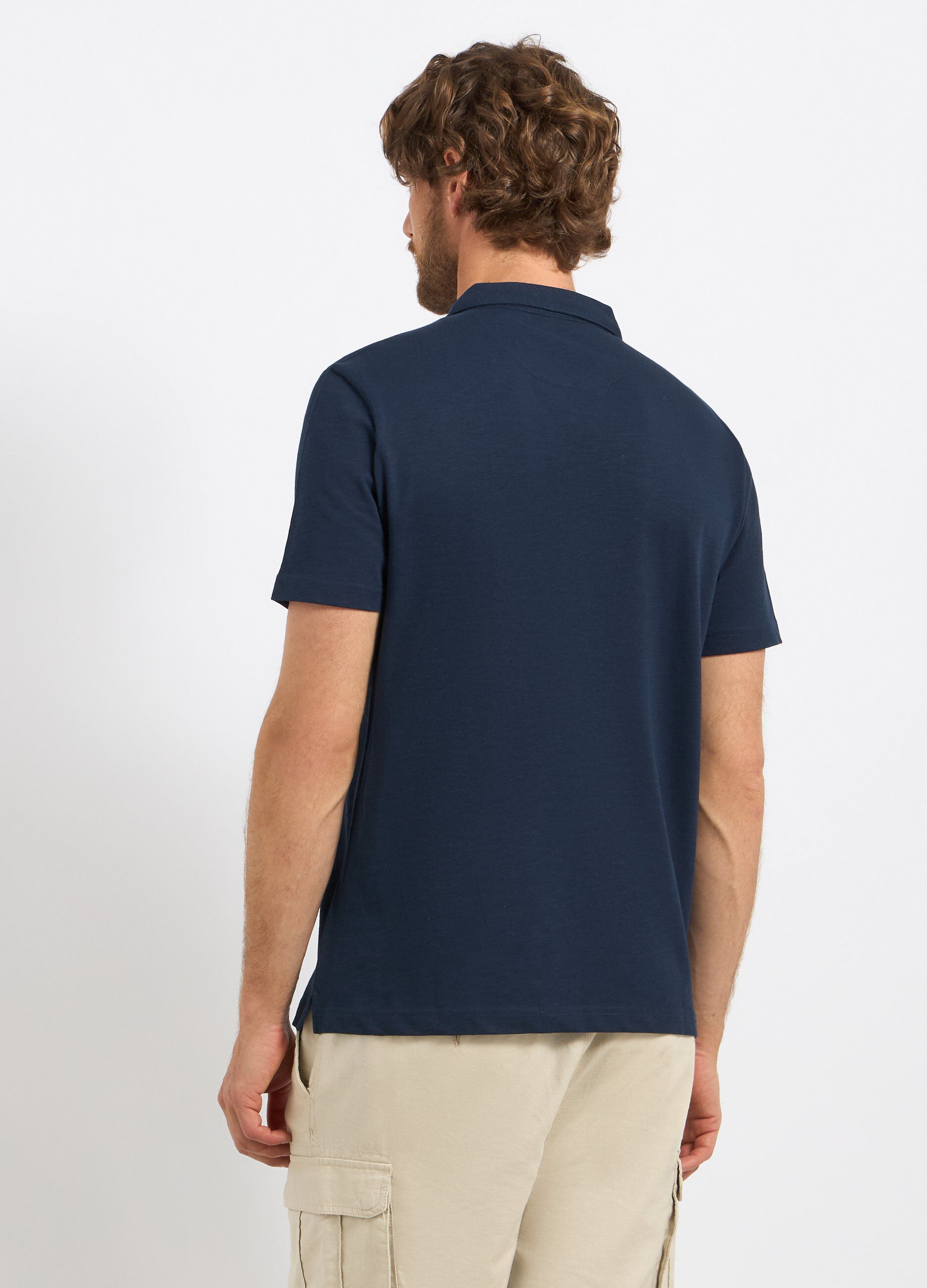 Polo in puro cotone slub uomo_1