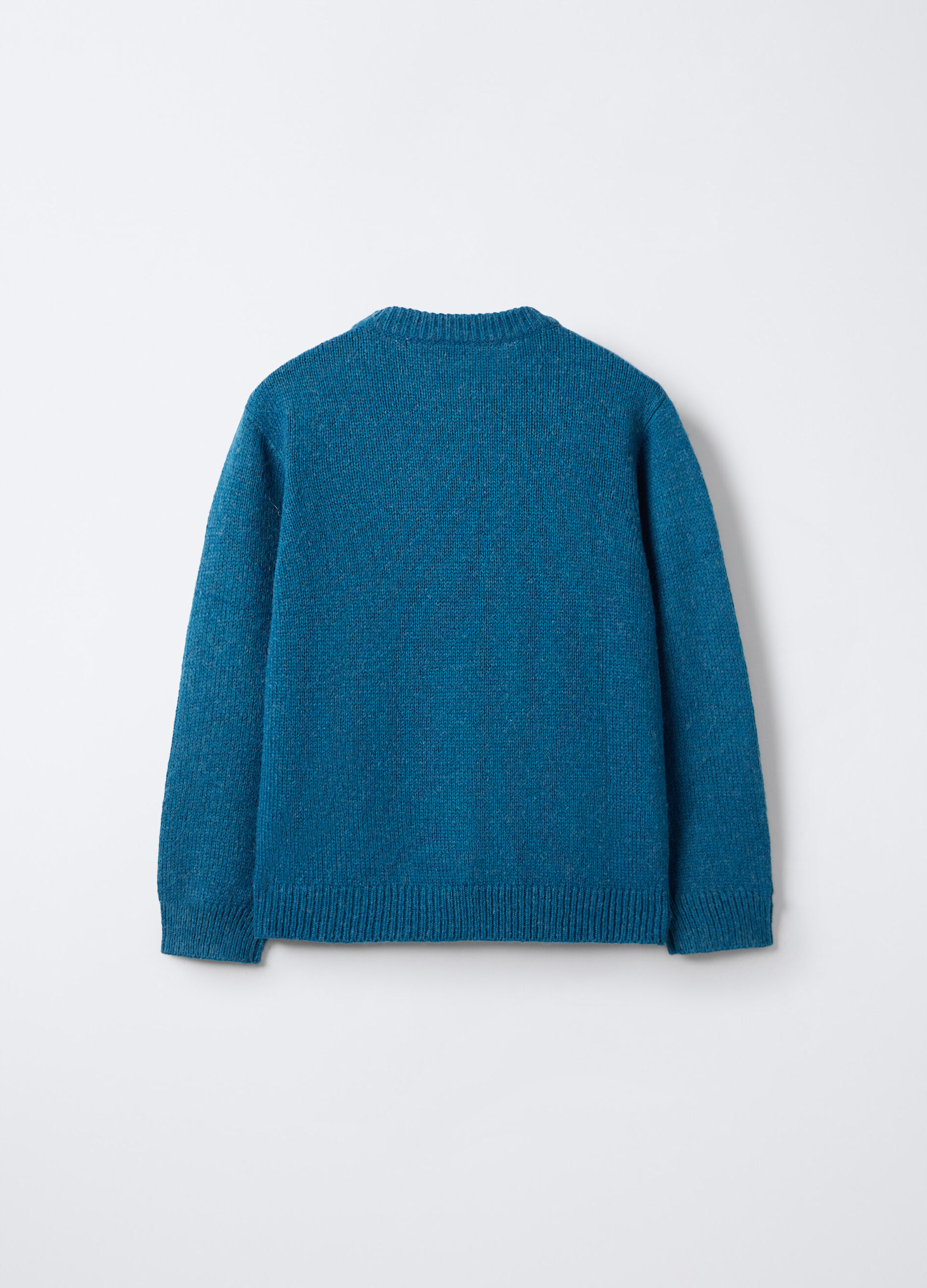 Maglione girocollo misto lana ragazzo_1
