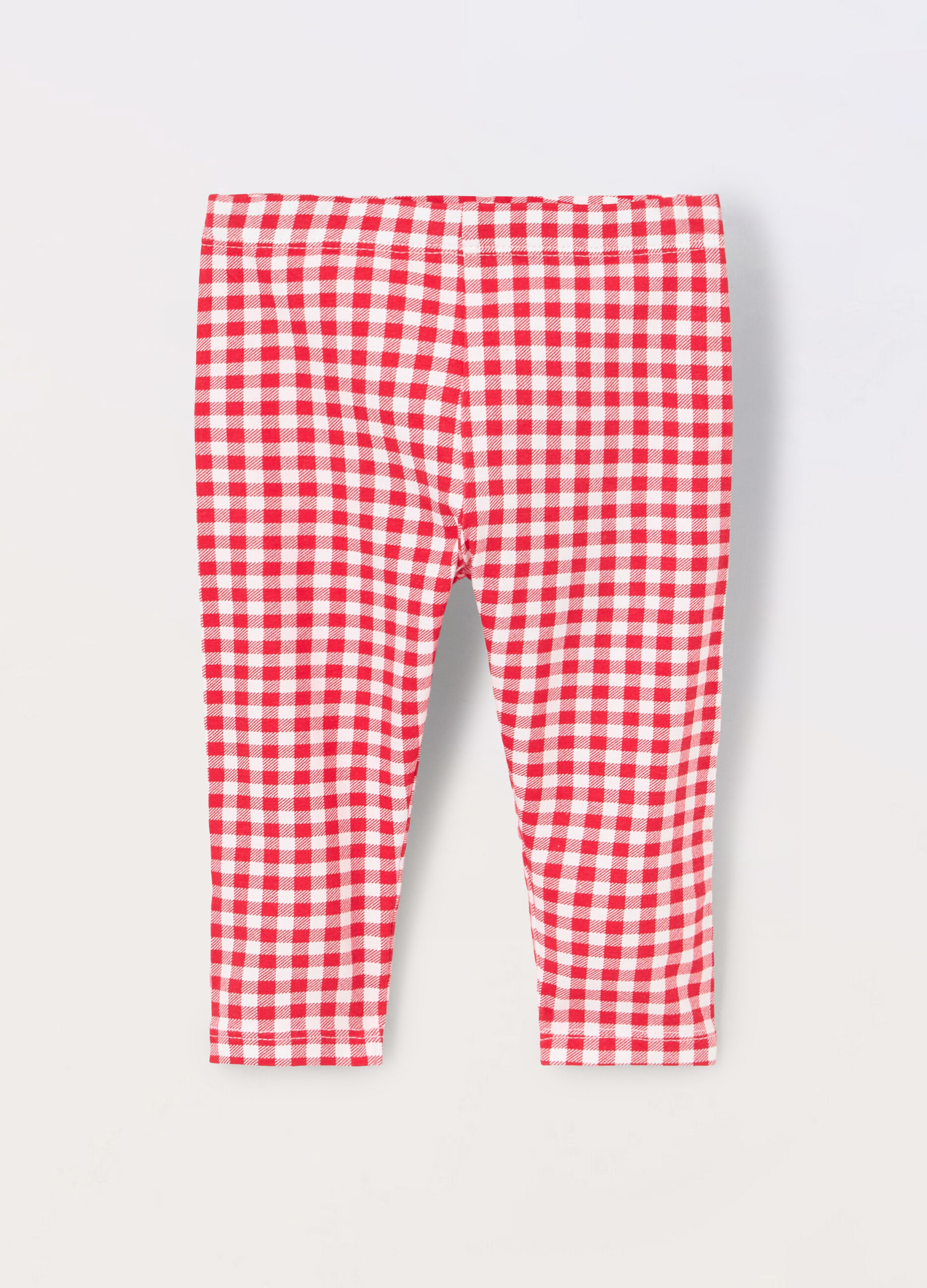 Leggings capri in jersey di cotone stretch neonata_0