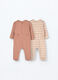 Pack 2 pigiami interi in puro cotone fleece neonato_1