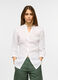 Camicia fit regular con collo coreano in puro lino donna_0