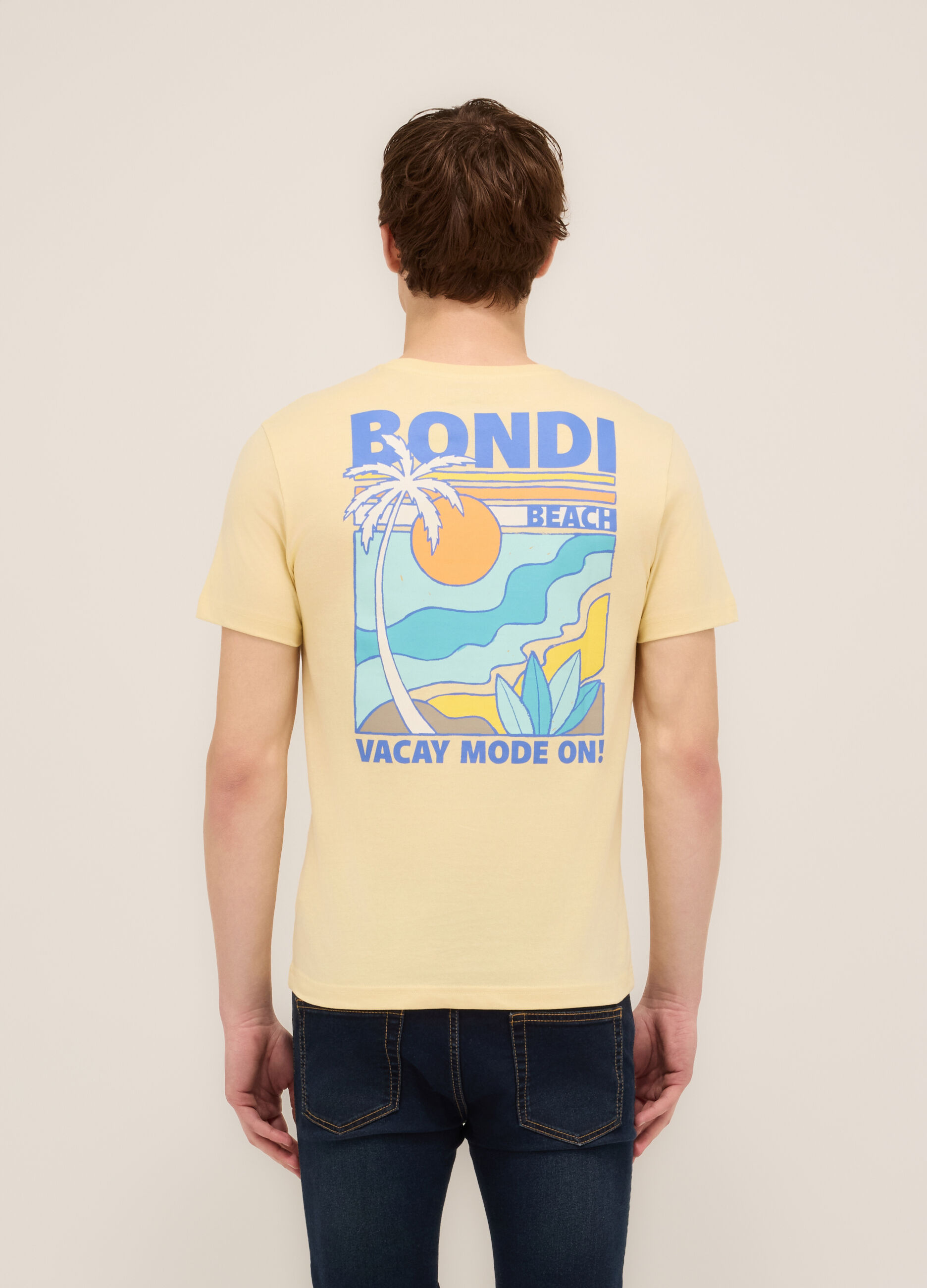 T-shirt girocollo stampa Bondi Beach uomo_1