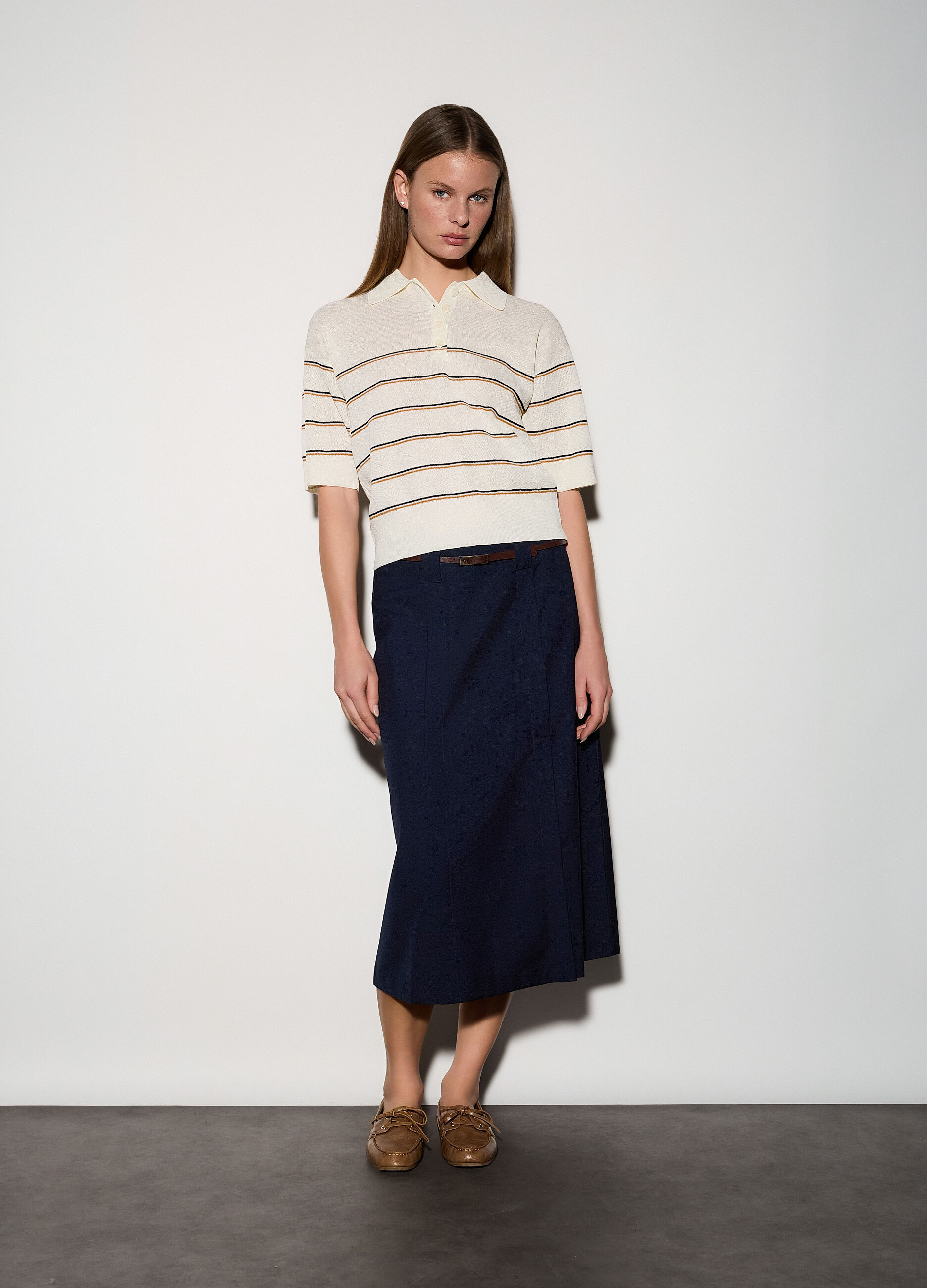 Polo tricot rasata donna_0