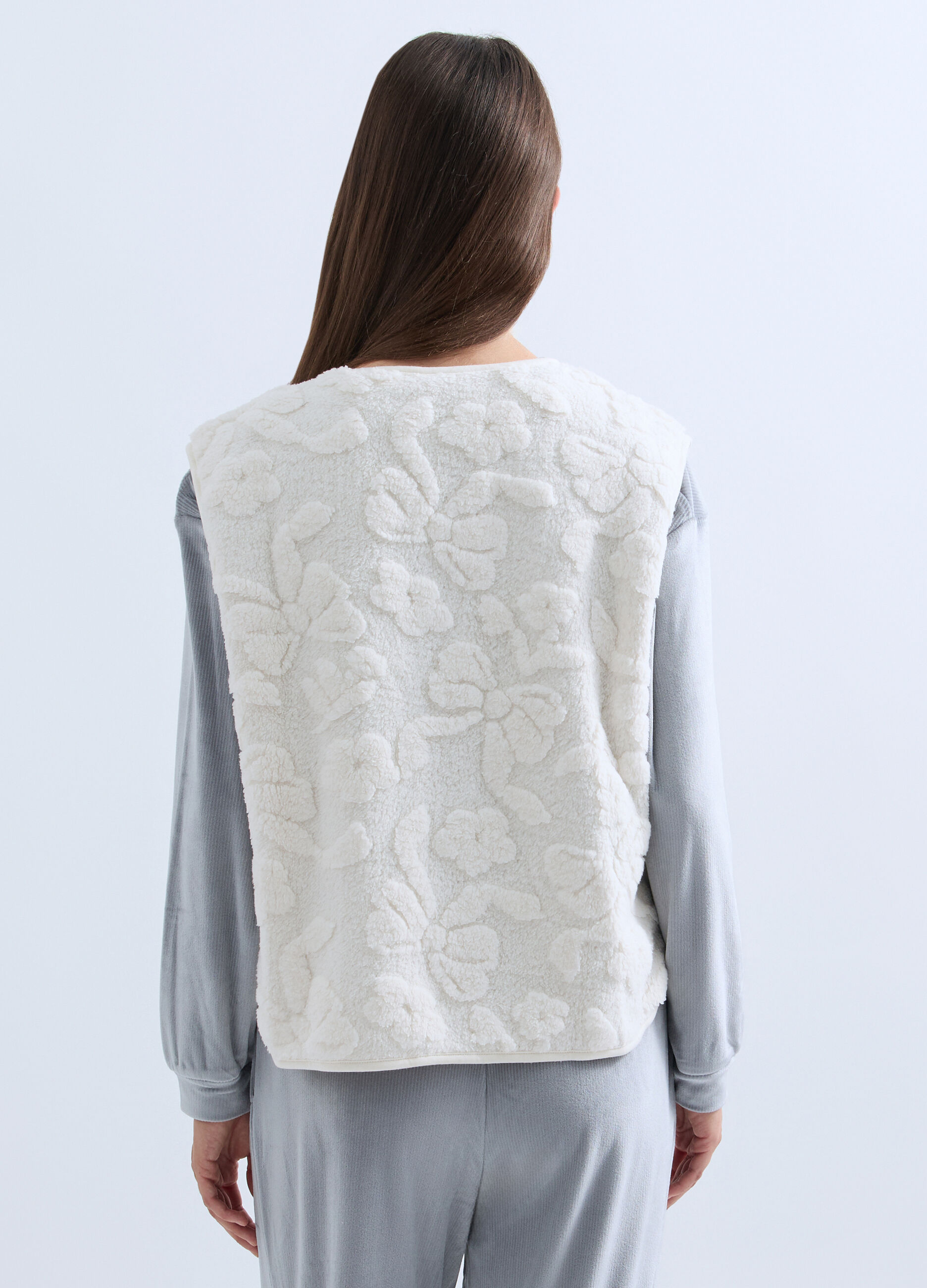 Gilet pigiama in morbido tessuto donna_1