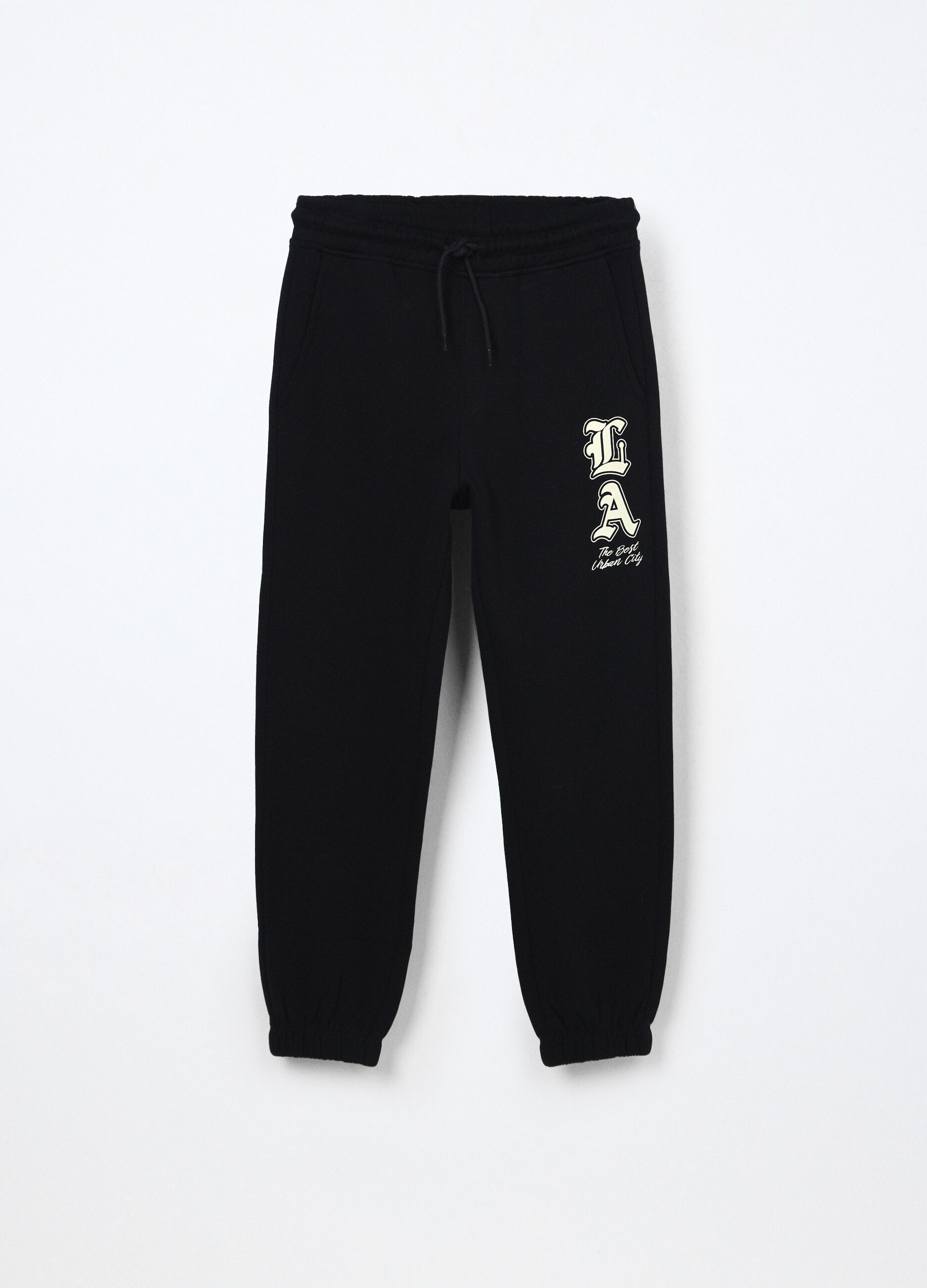 Jogger in felpa di puro cotone ragazzo_0