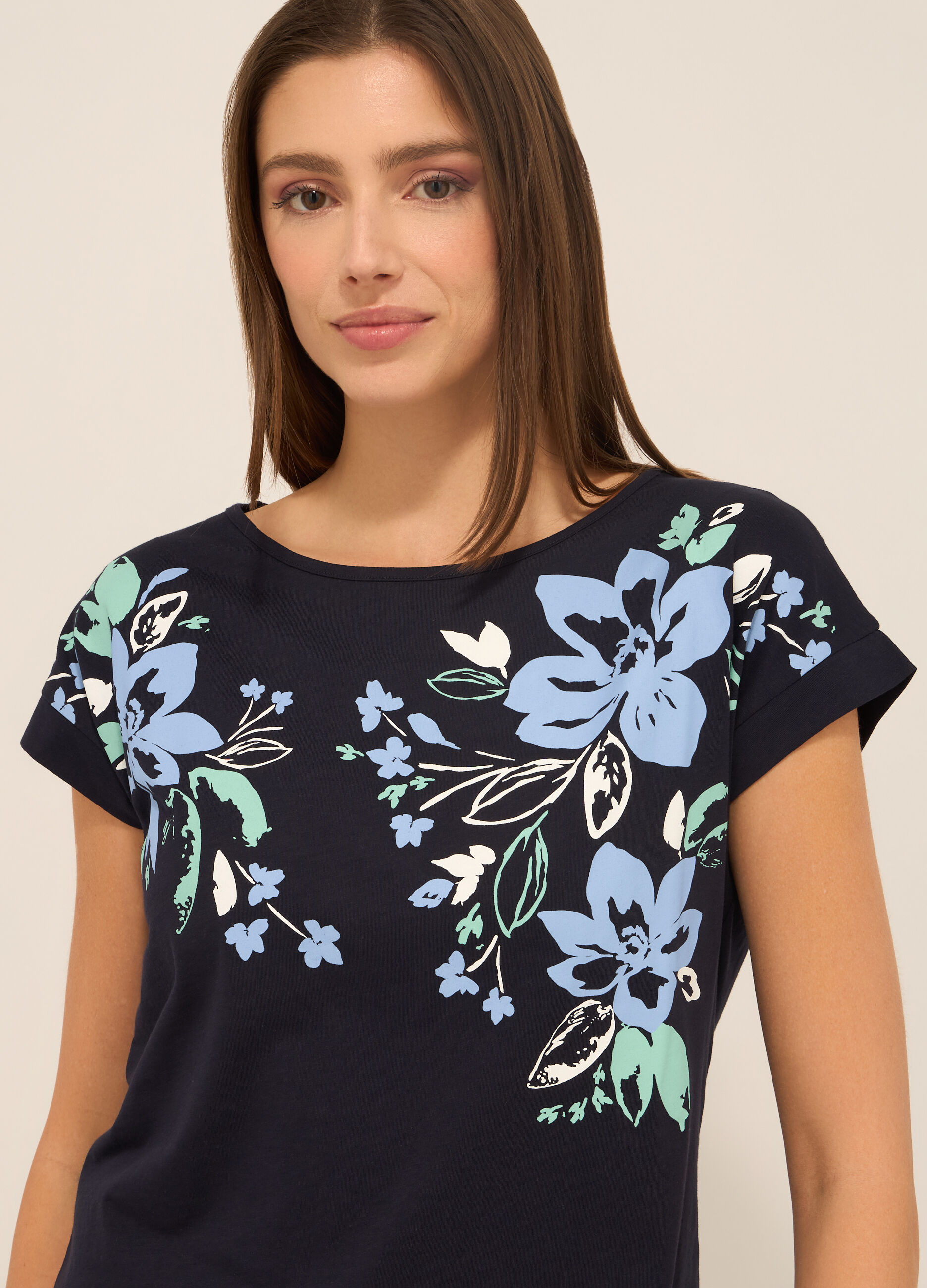 T-shirt in jersey di puro cotone donna_2