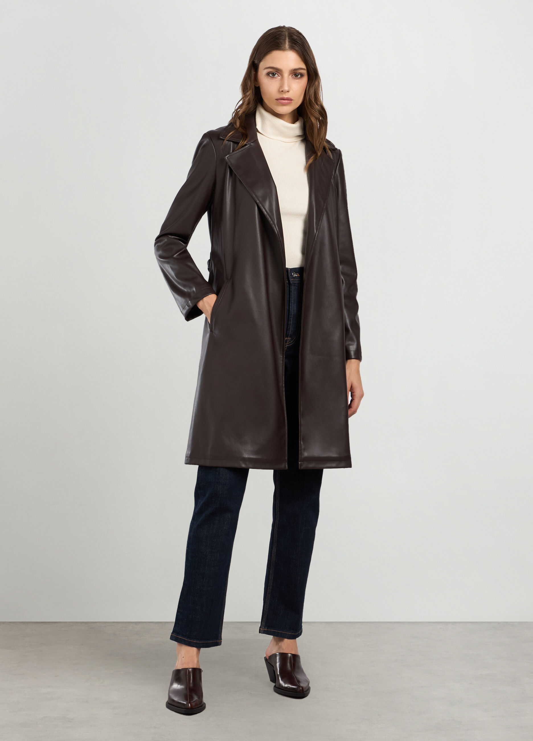 Cappotto pelle donna shop