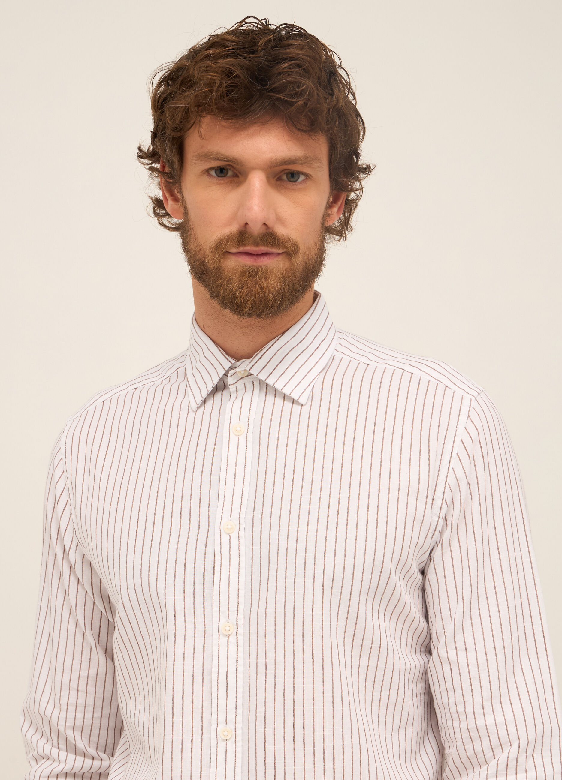 Camicia regular fit in cotone a righe uomo_2