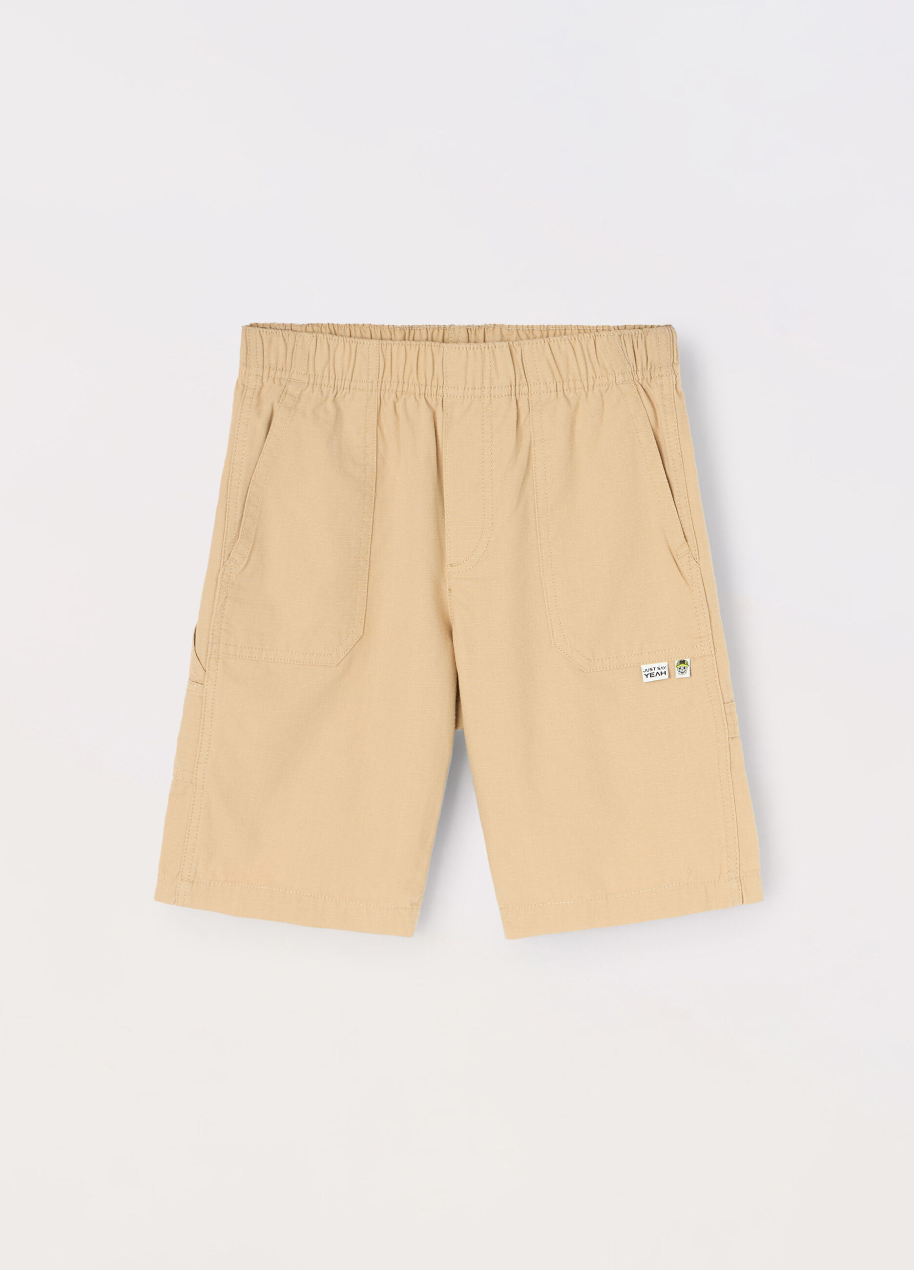 Shorts in puro cotone rip-stop ragazzo_0