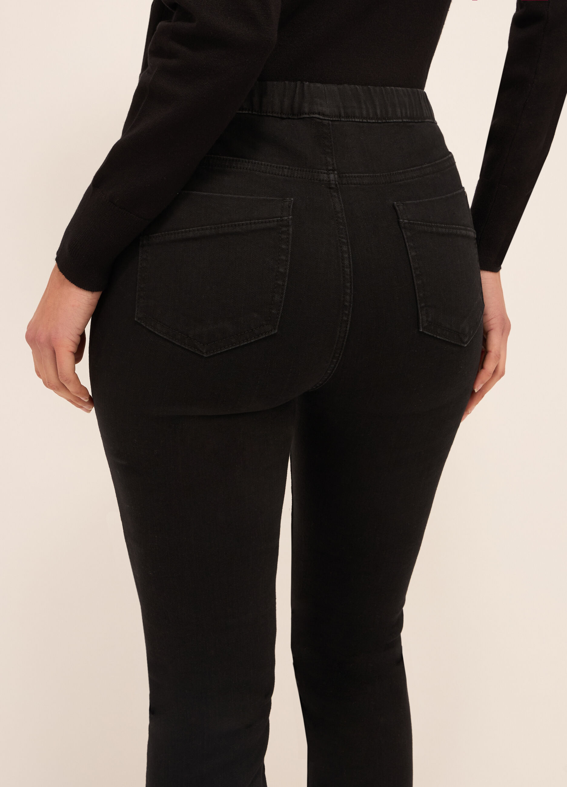 Jeggings in stretch denim di misto cotone donna_2