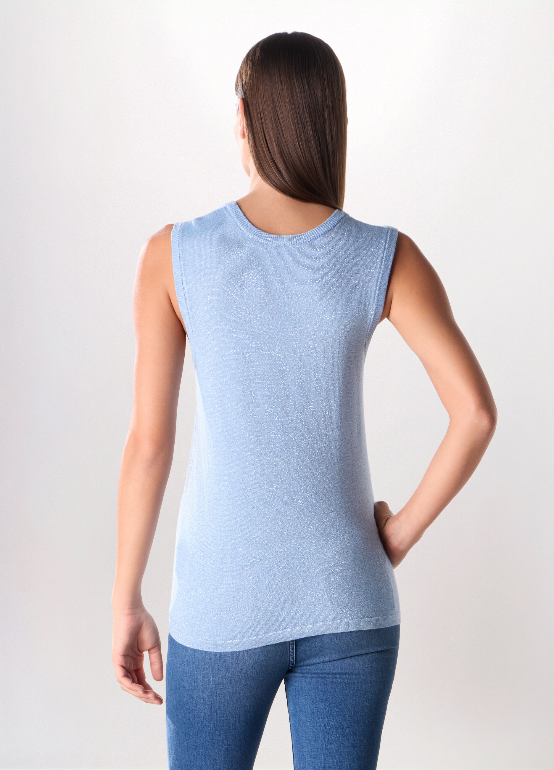 Tricot smanicato donna_1