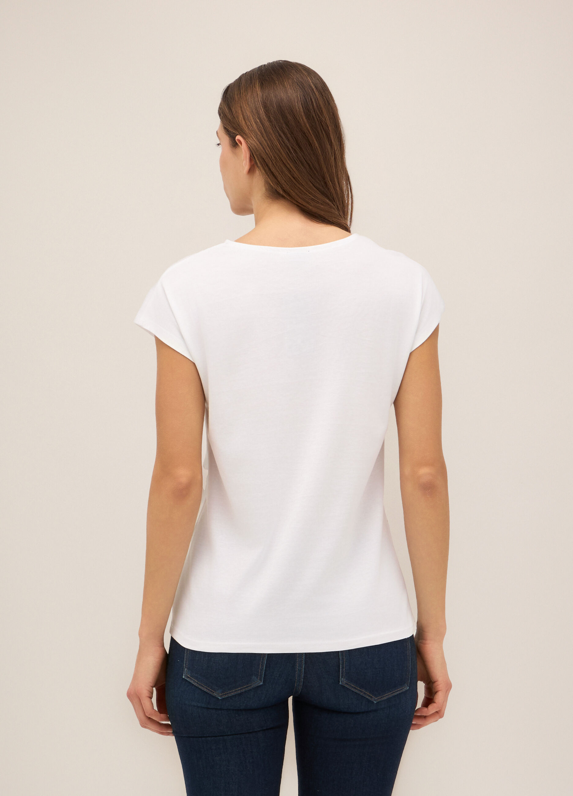 T-shirt in puro cotone donna_1