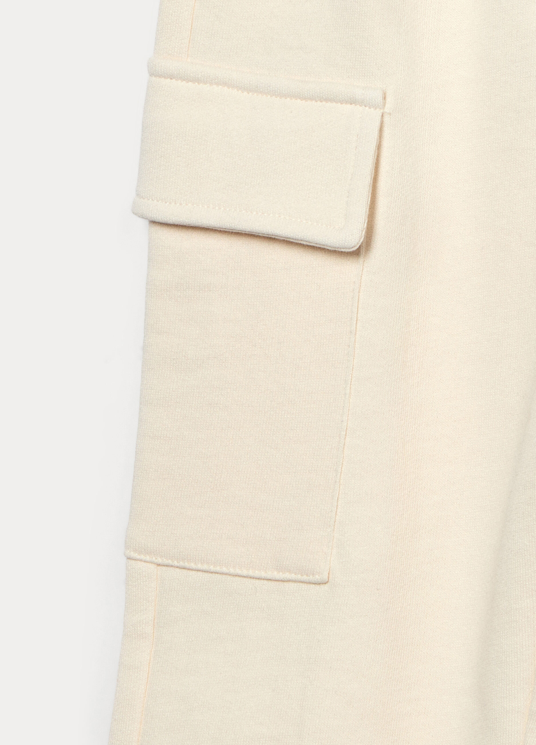 Jogger cargo in french terry di puro cotone bambina_2