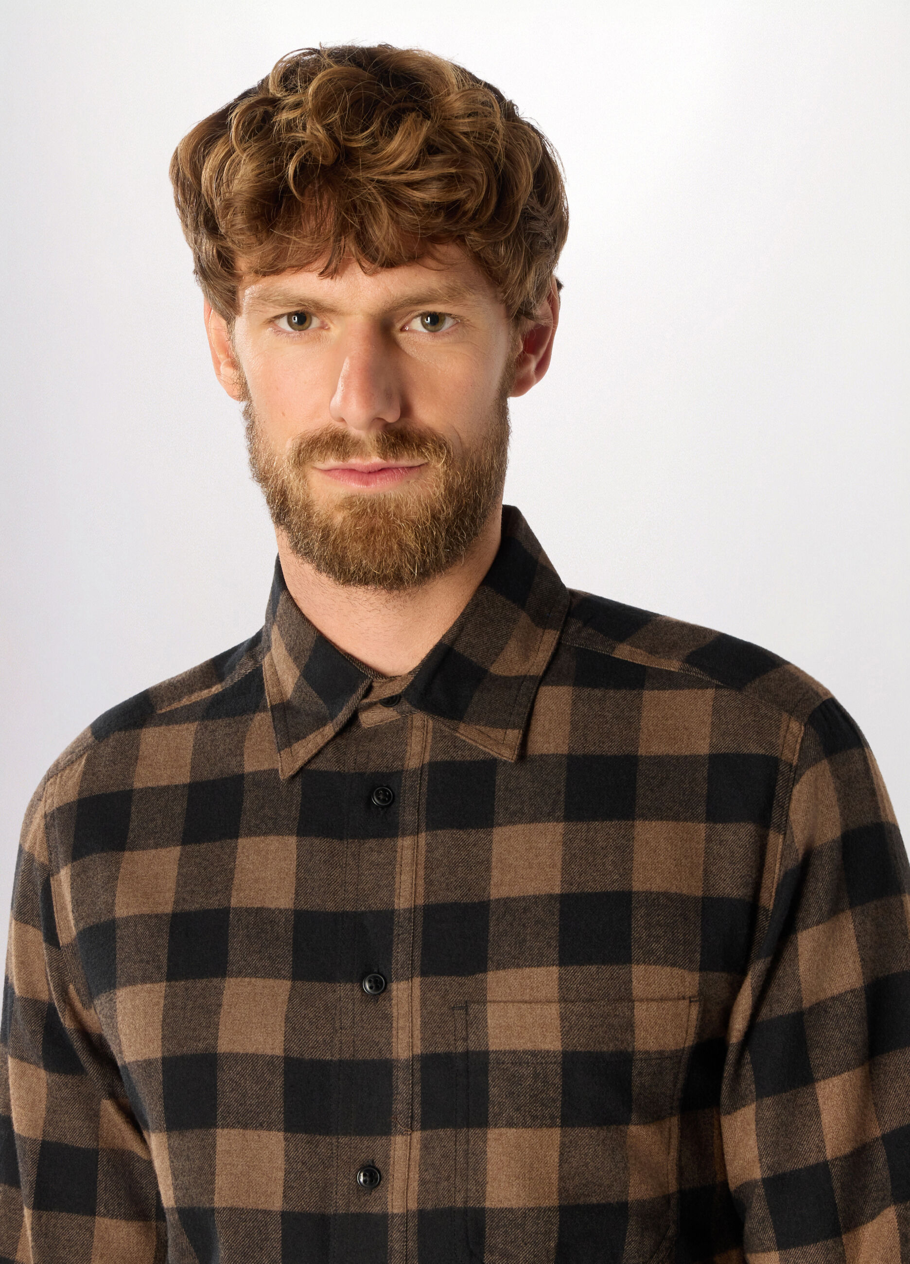 Camicia slim fit a quadri uomo_2