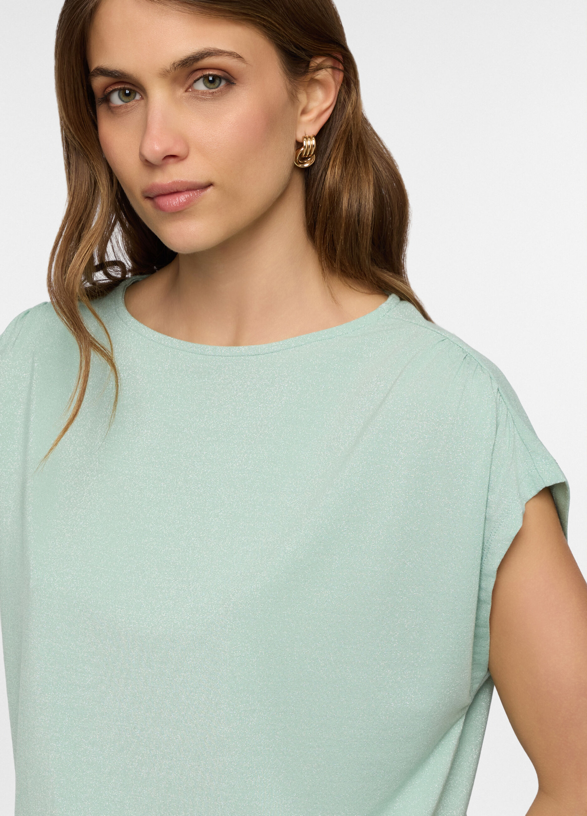 T-shirt girocollo stretch donna_2