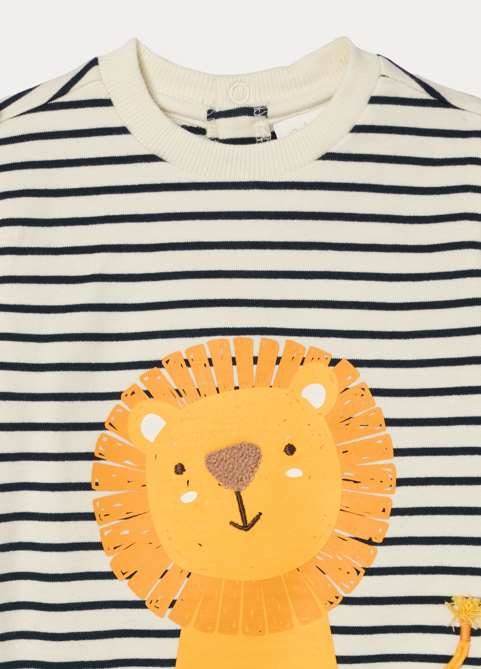 Jogging set in french terry di puro cotone neonato_2