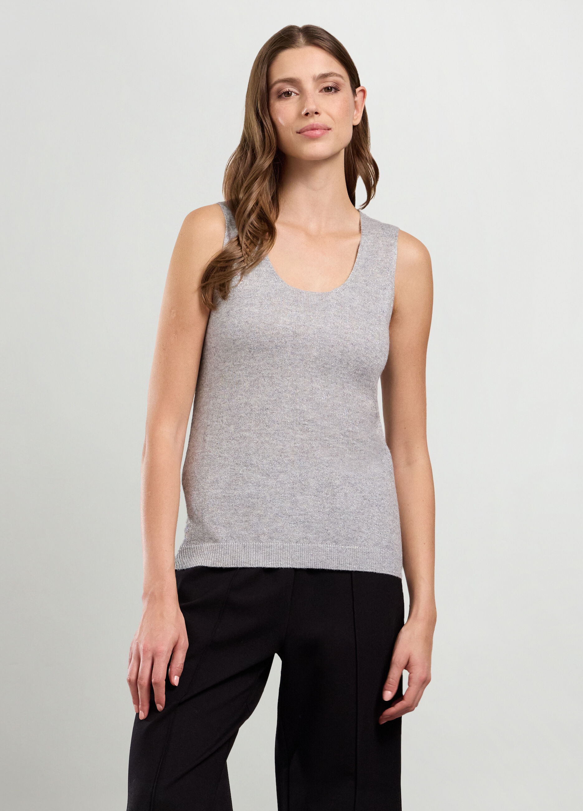 Canotta tricot misto lana donna_0