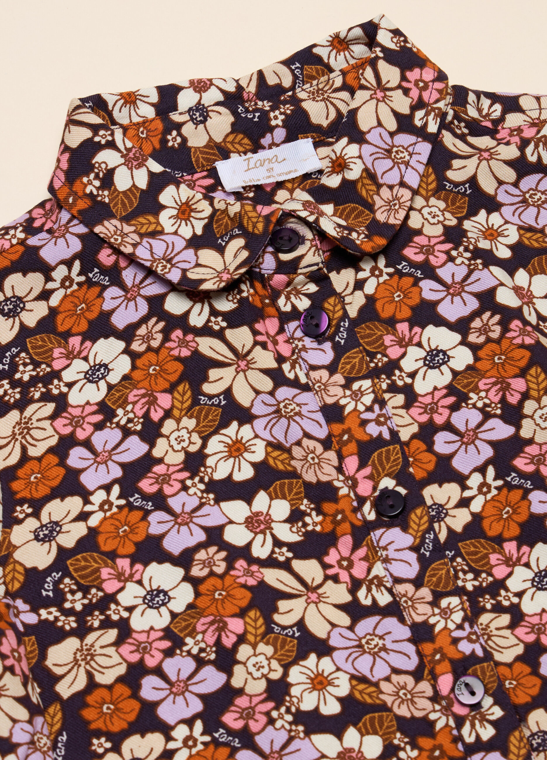 Camicia a fiori in pura viscosa