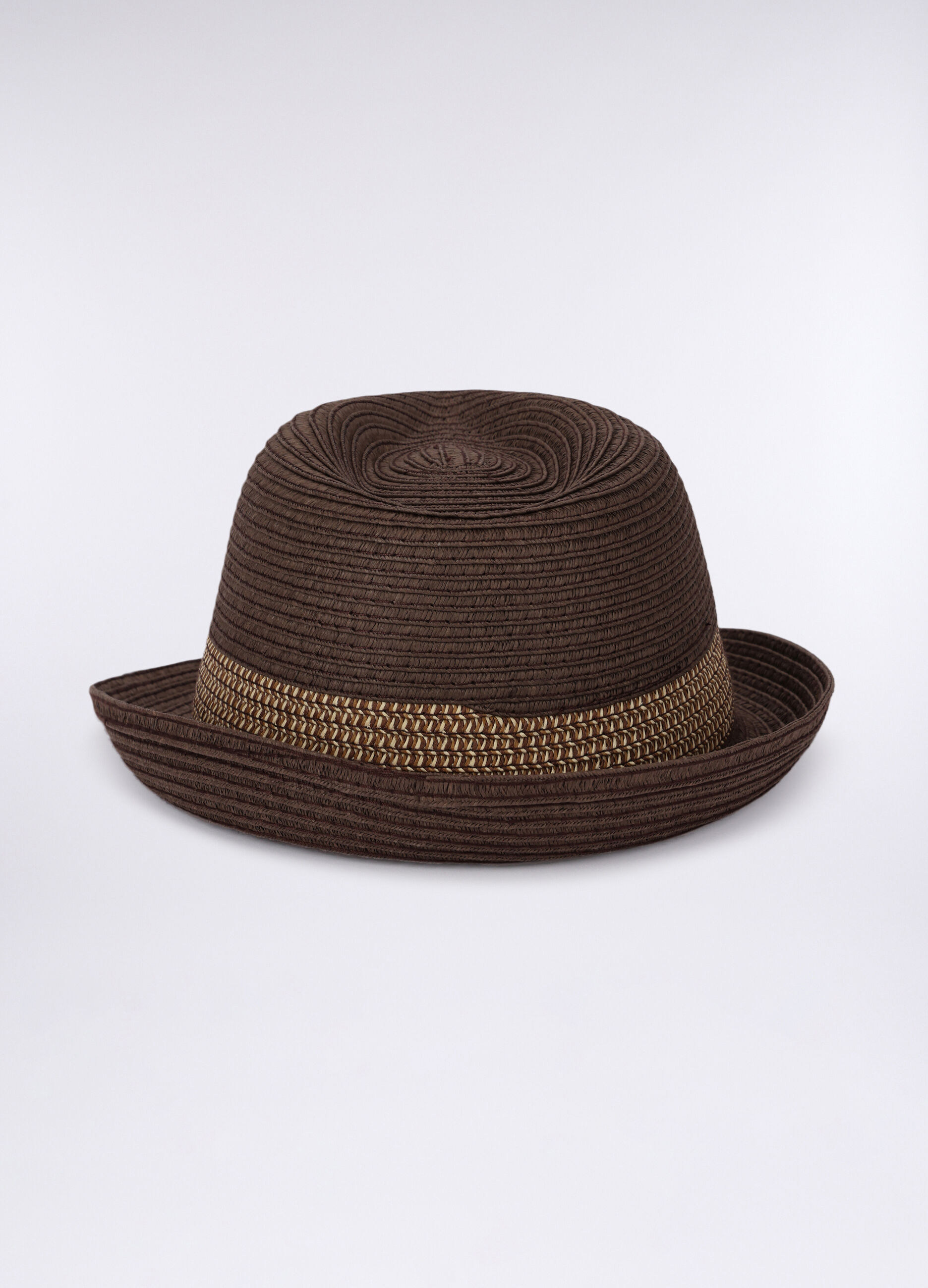 Cappello di paglia con fascia decorata uomo_1