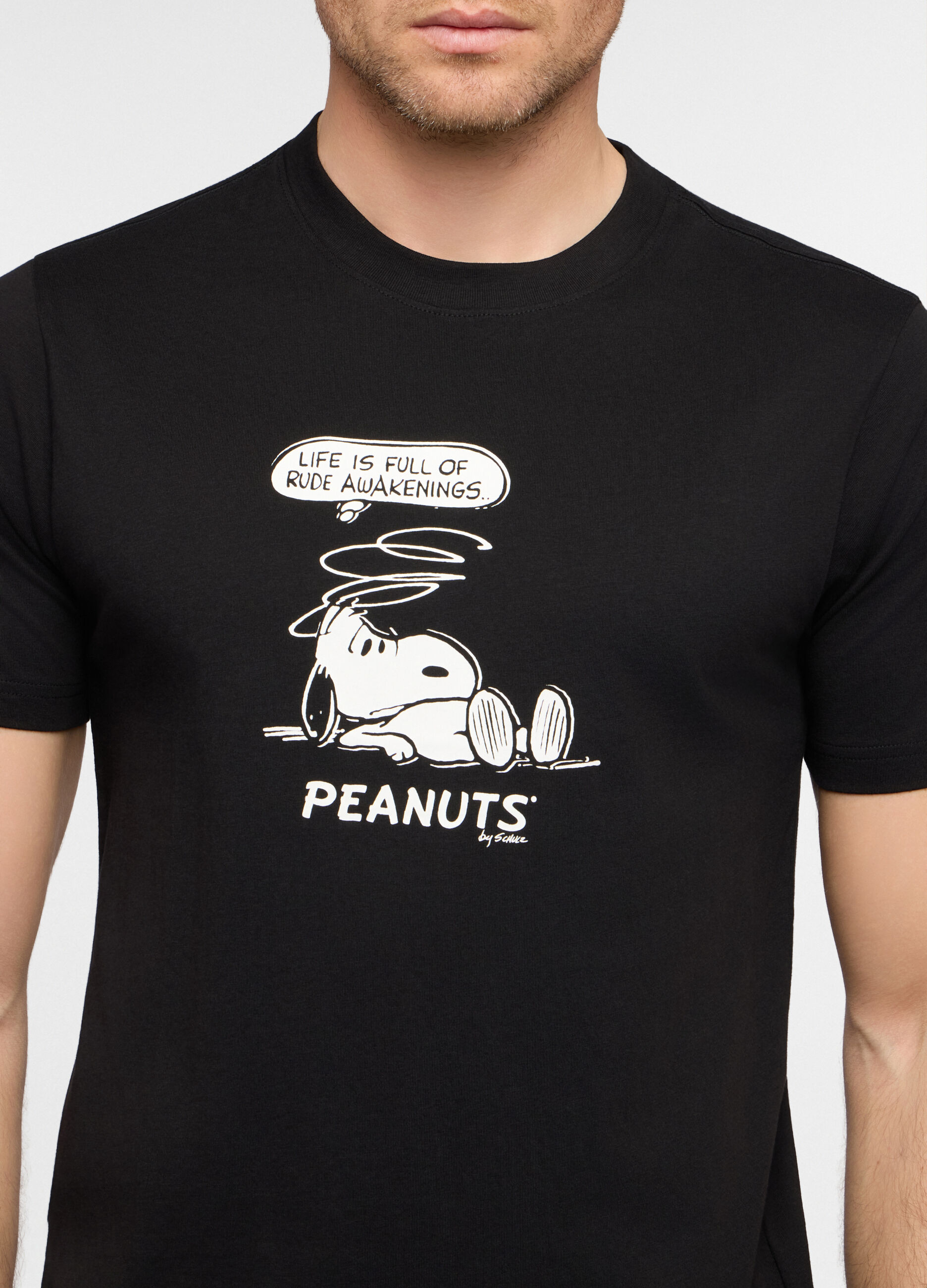 T-shirt girocollo con stampa Peanuts uomo_2