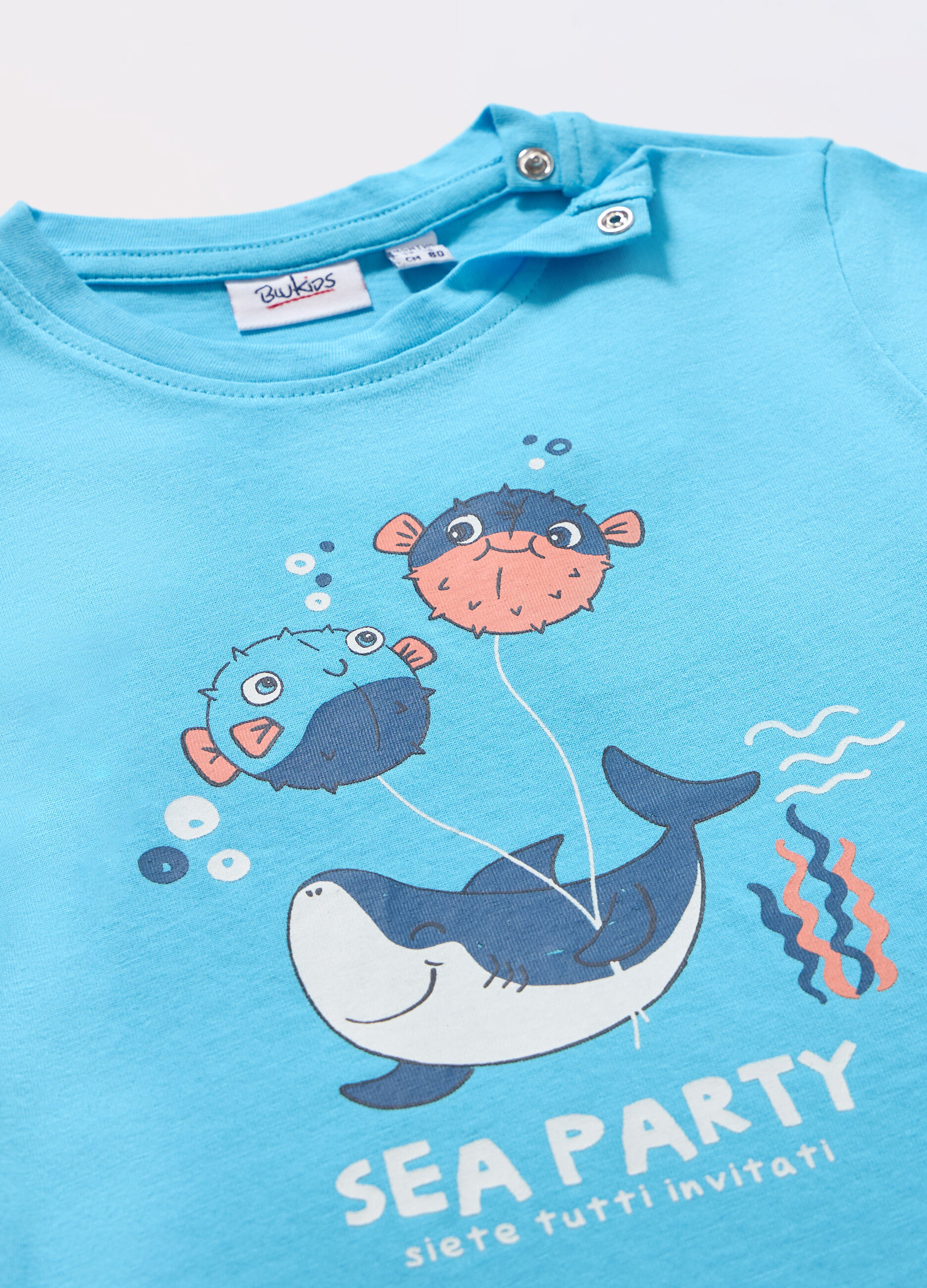 T-shirt in jersey di puro cotone neonato_1