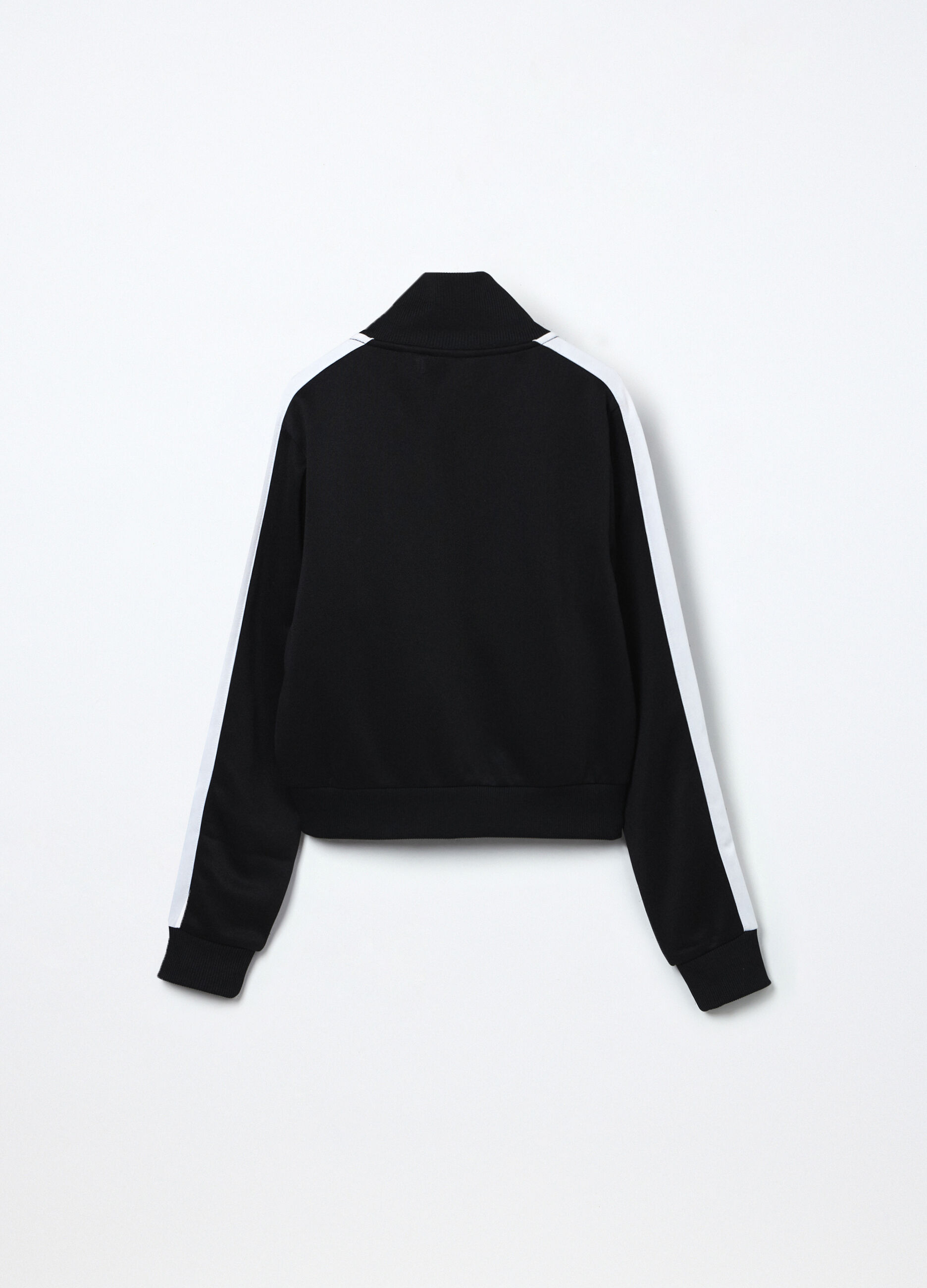 Felpa full zip con stampa ragazza_1
