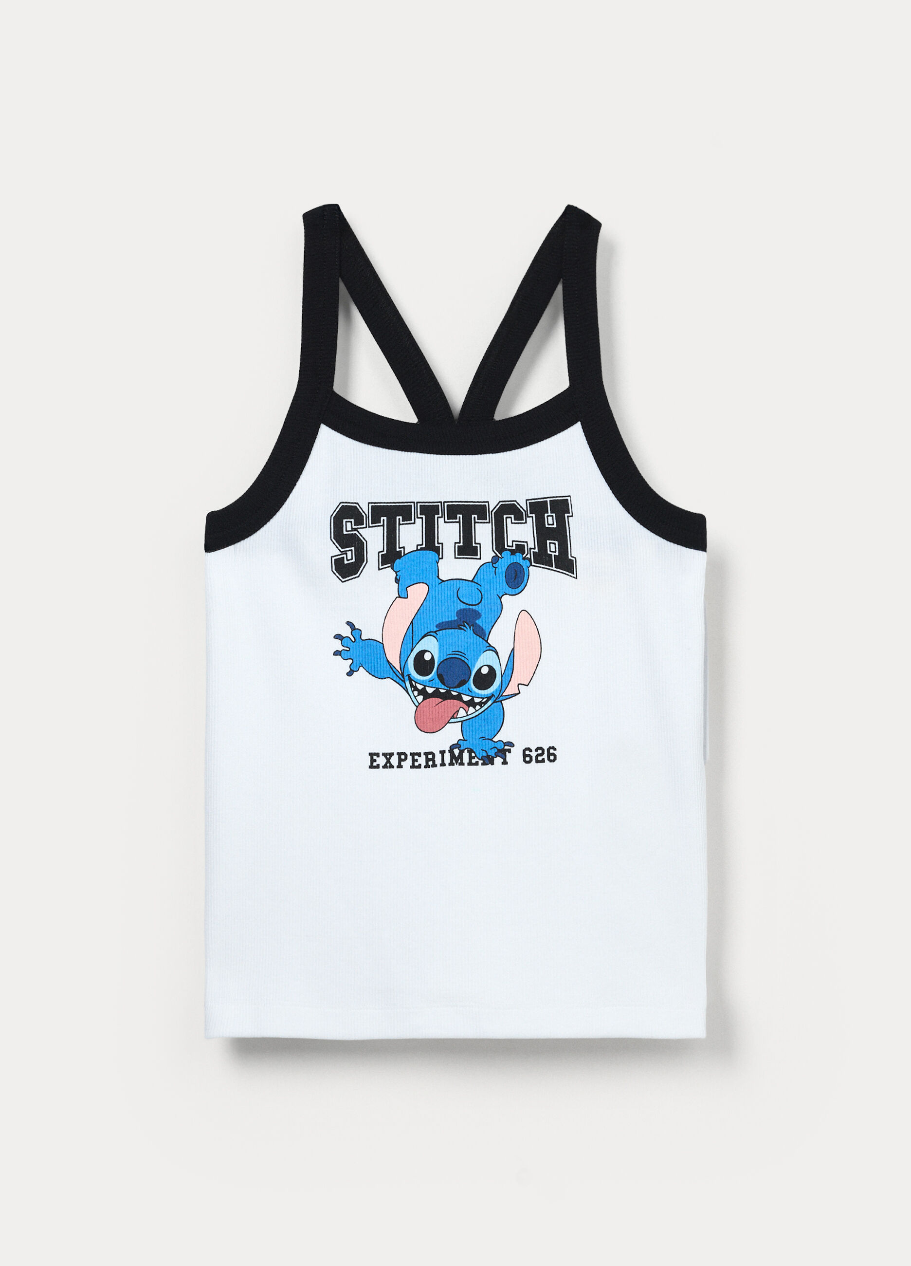 Top Stitch in costina di cotone stretch ragazza_0