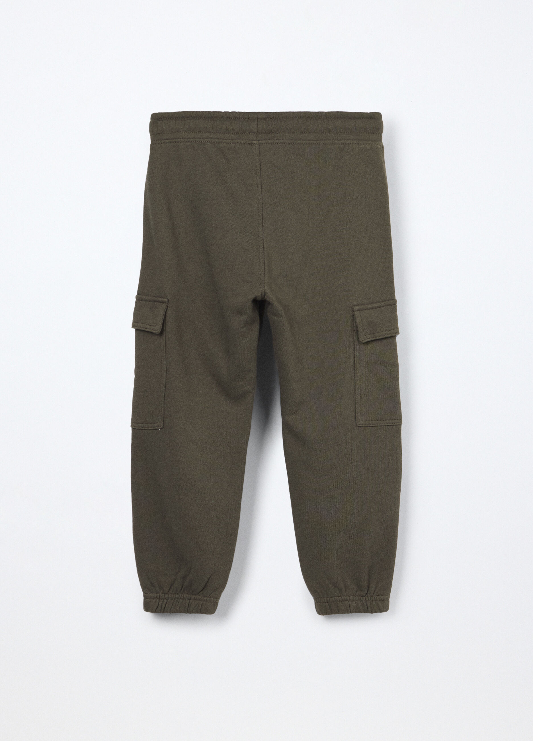 Jogger cargo in french terry di puro cotone bambino_1