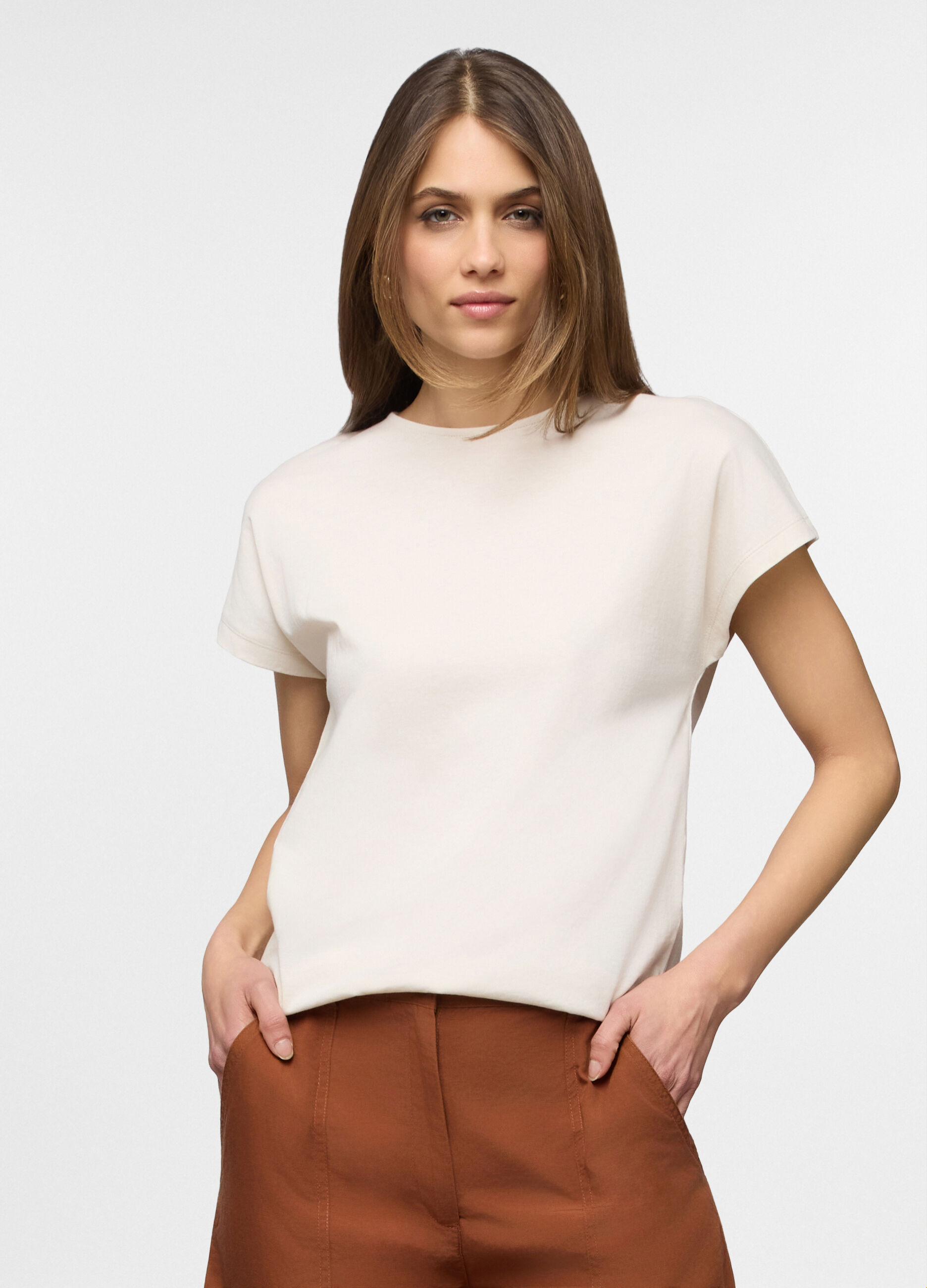 T-shirt girocollo donna_0